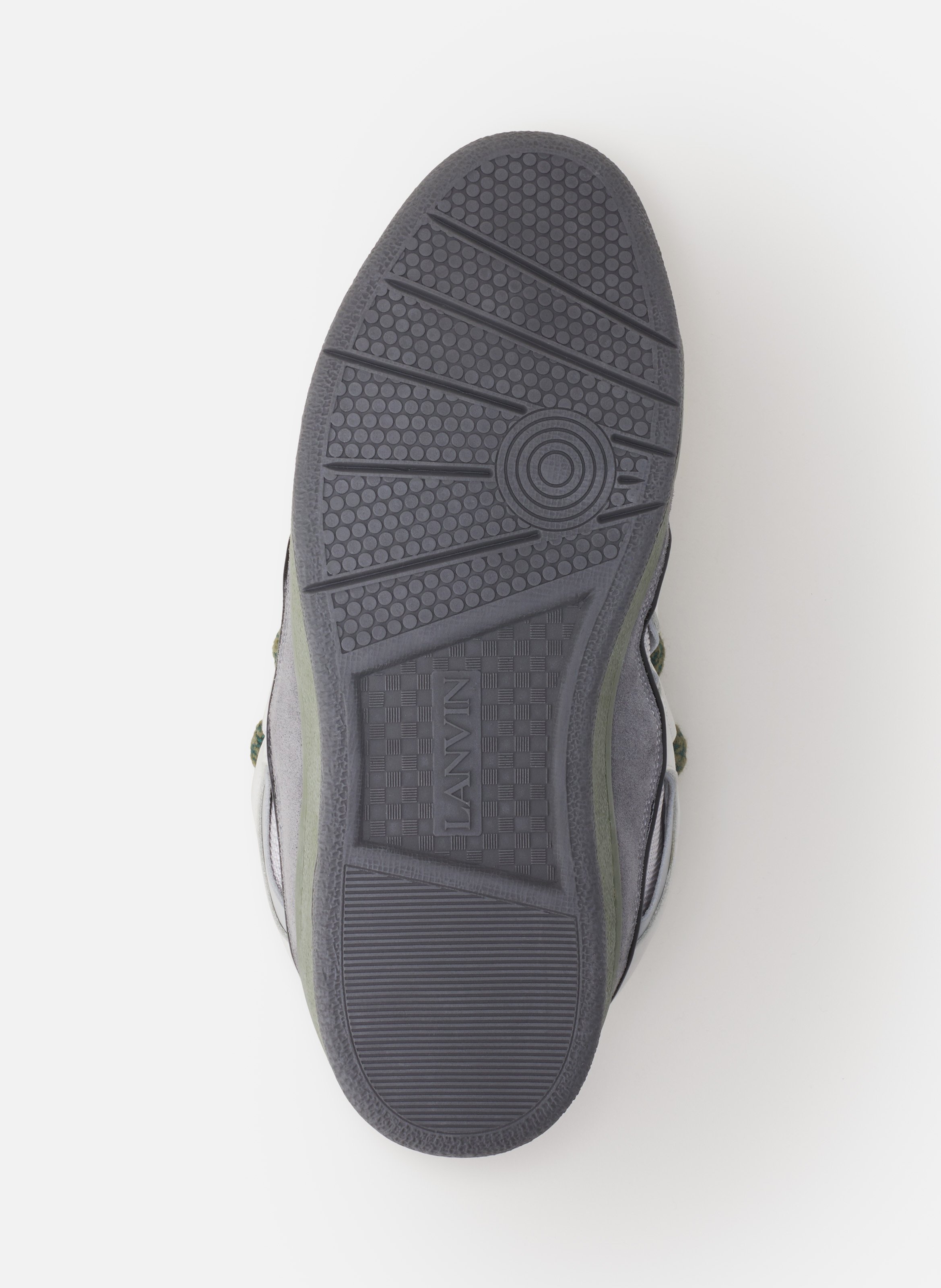 Sneakers curb snake en cuir LANVIN Gris