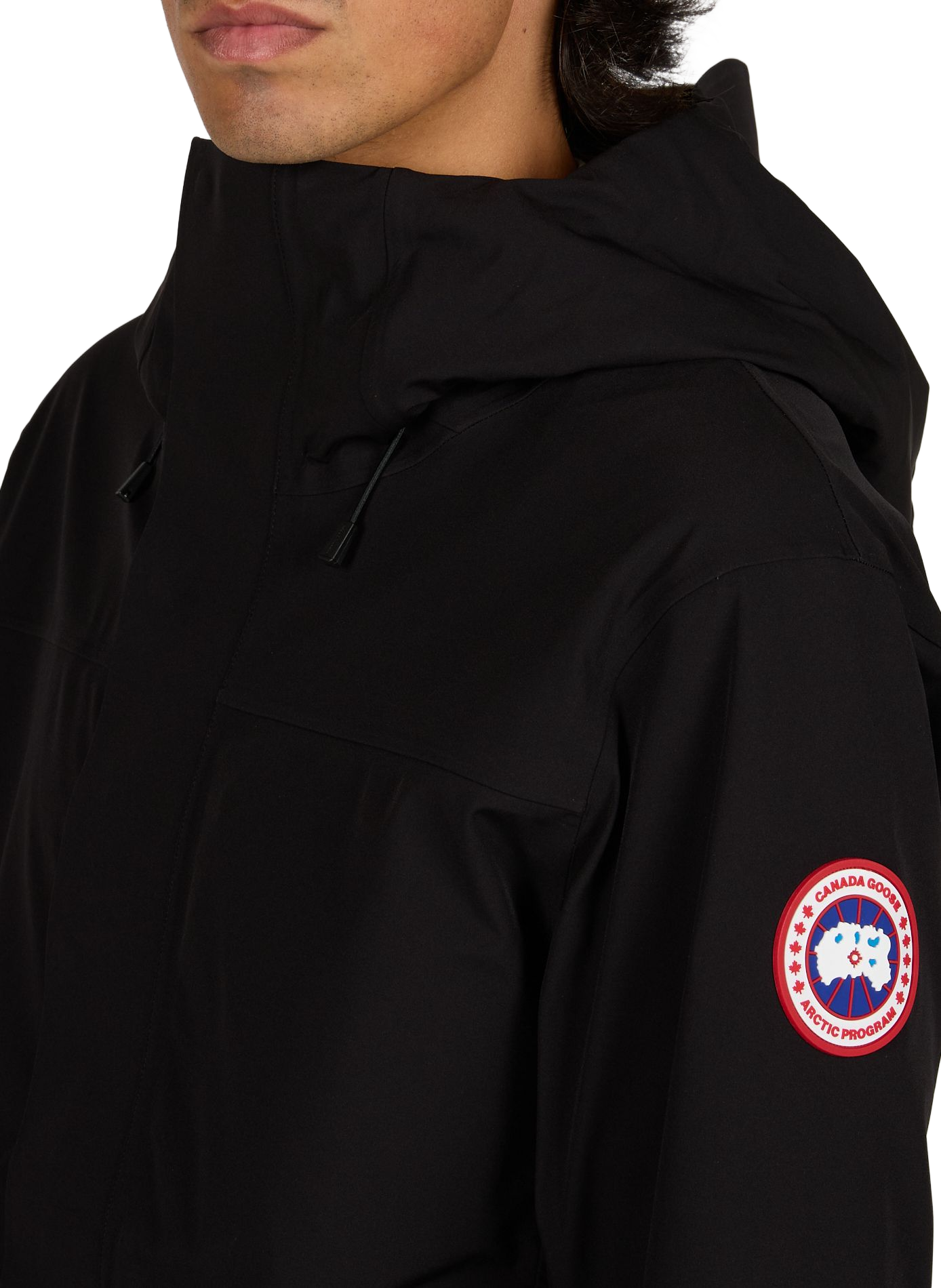 Rechte parka met capuchon CANADA GOOSE Zwart