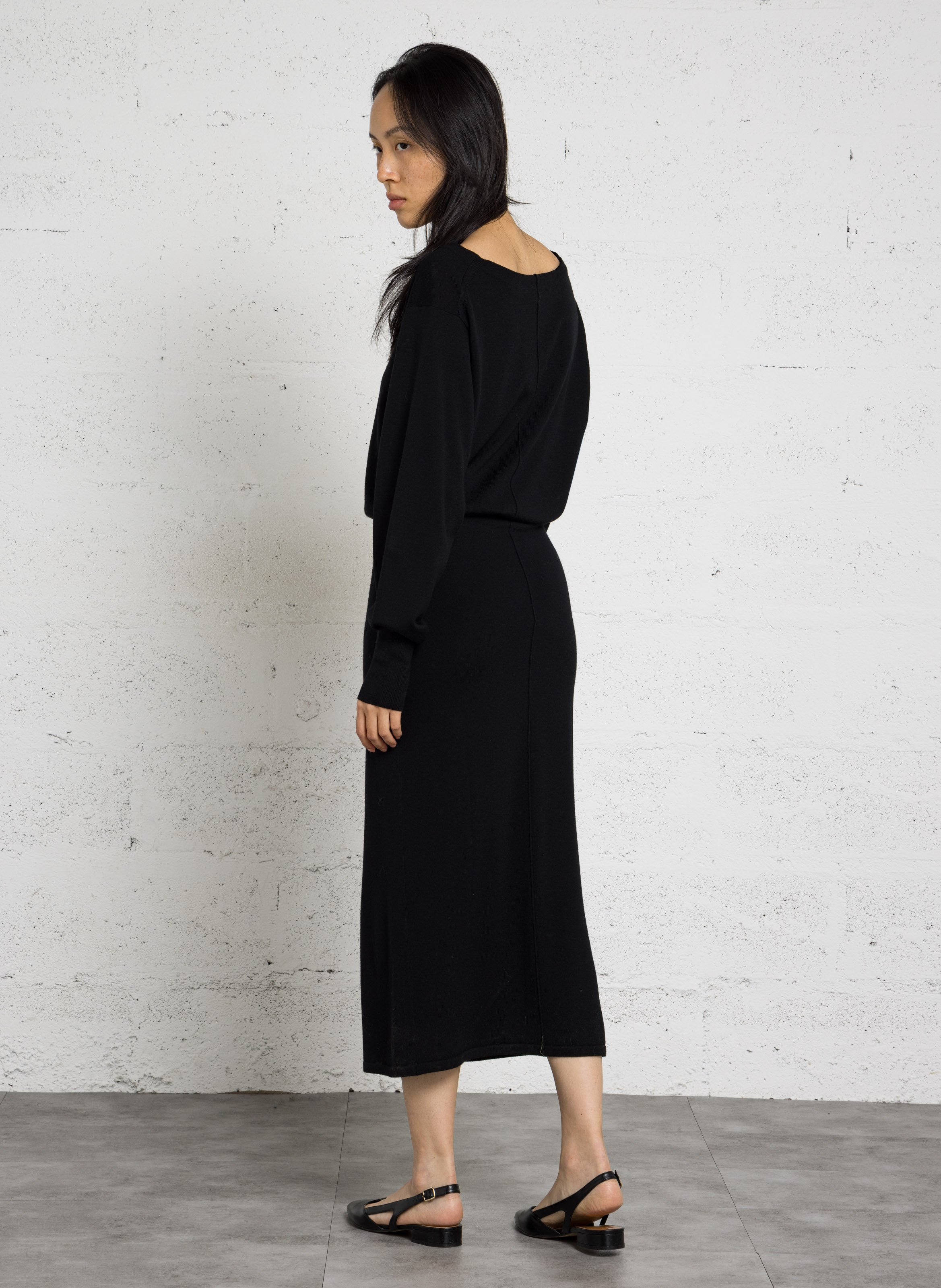 Robe longue en laine kathleen SOEUR Noir