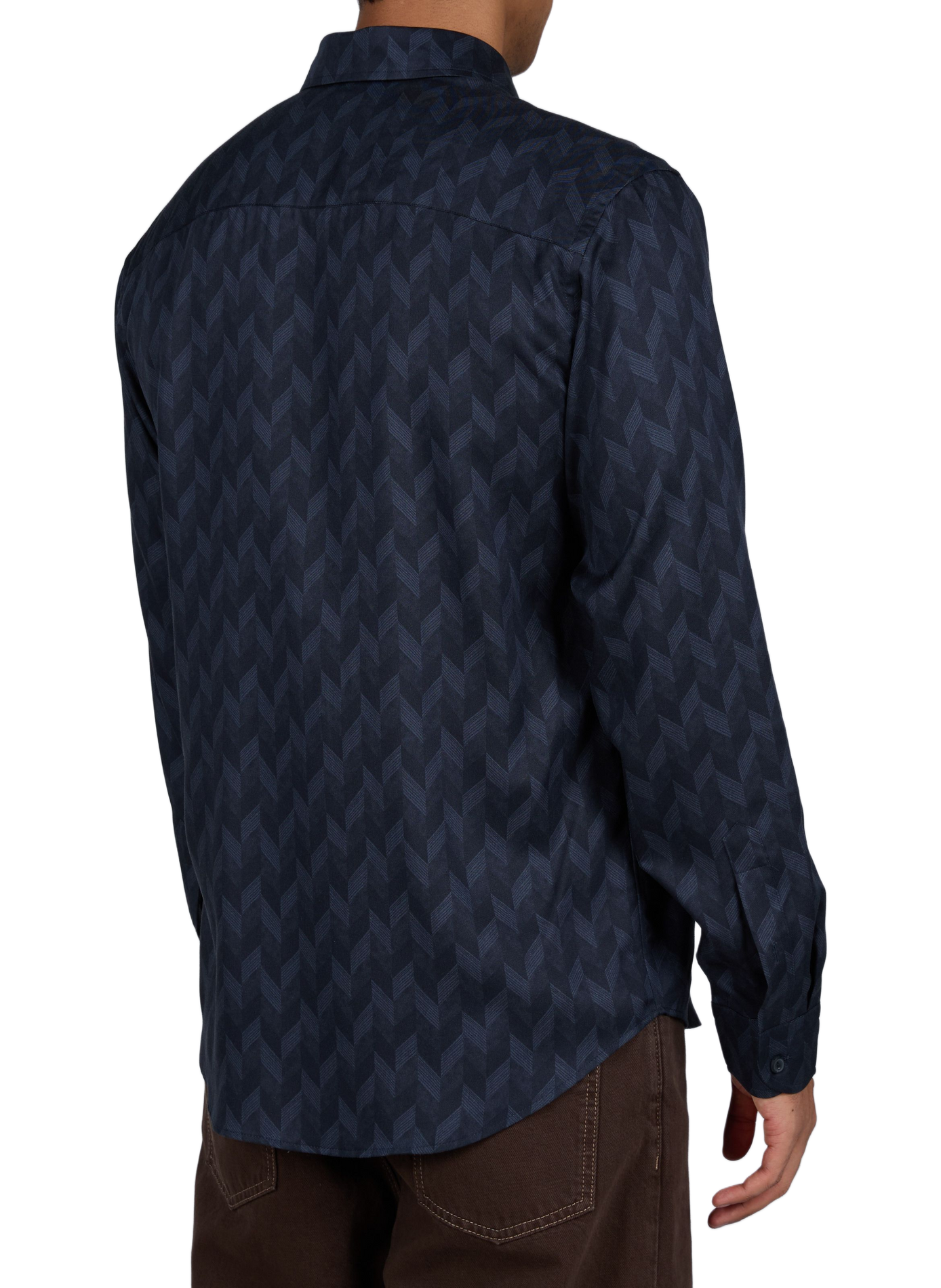 Bedrucktes Hemd mit klassischem Kragen ETON Blau