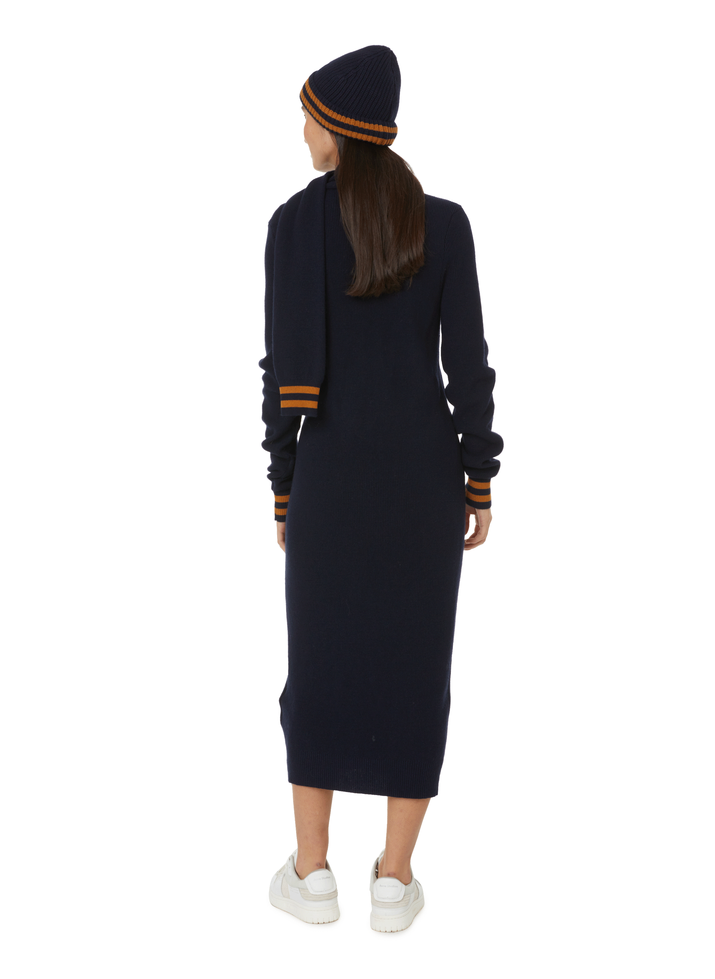 Robe maxi en laine mélangée OPENING CEREMONY Noir