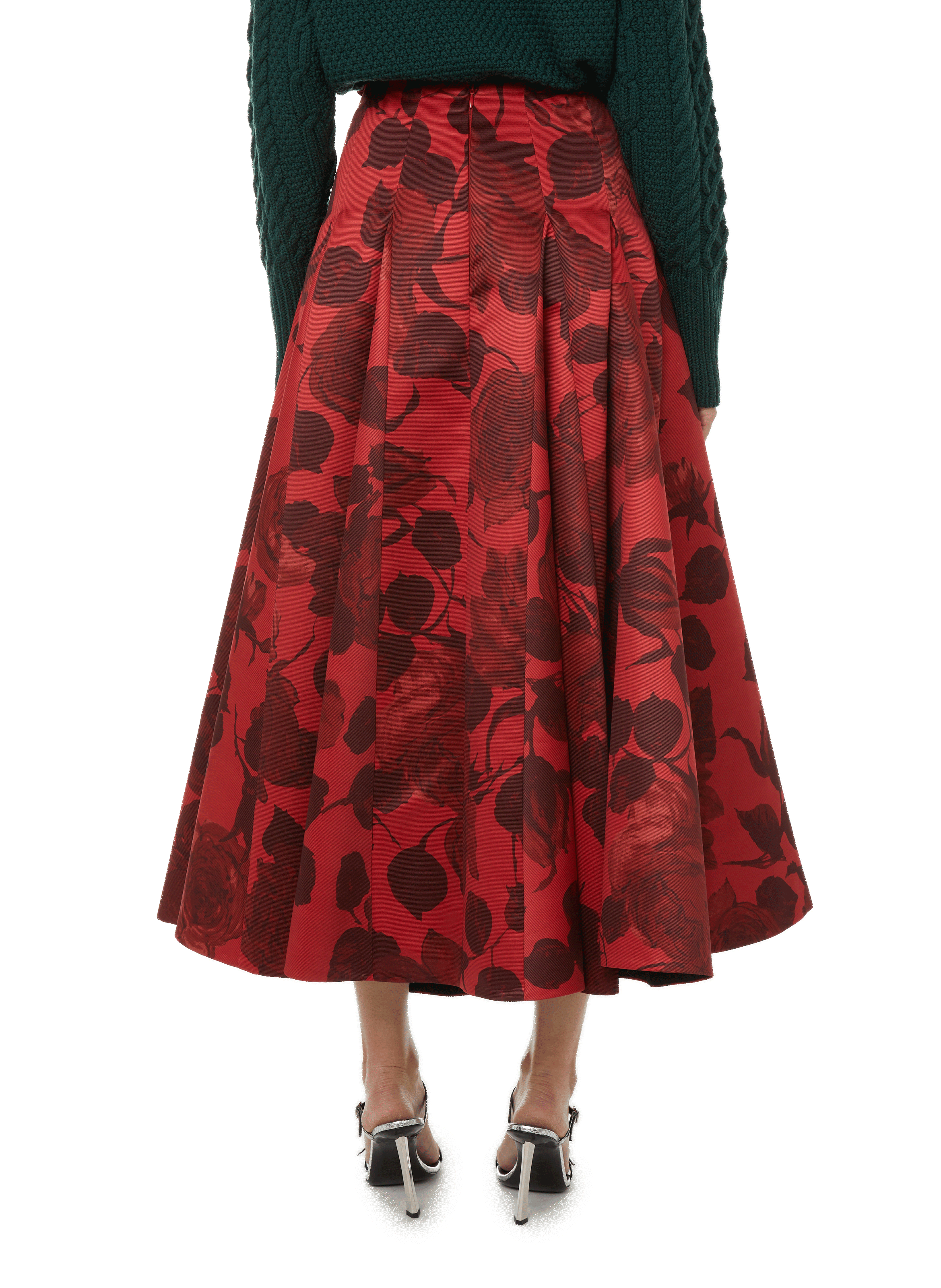 Jupe Vonda à jacquard EMILIA WICKSTEAD Rouge