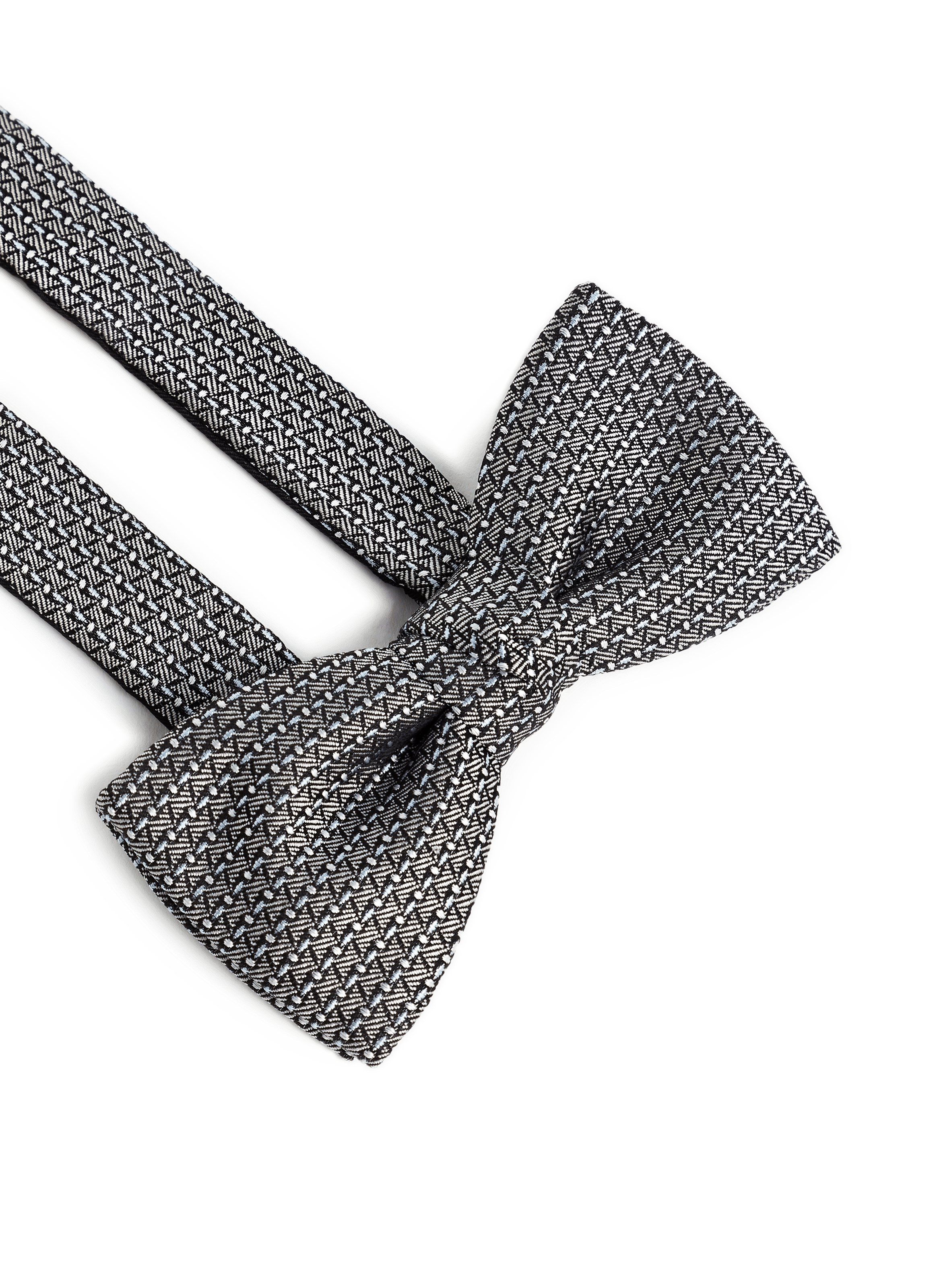 Printed silk bow tie CERRUTI Grey