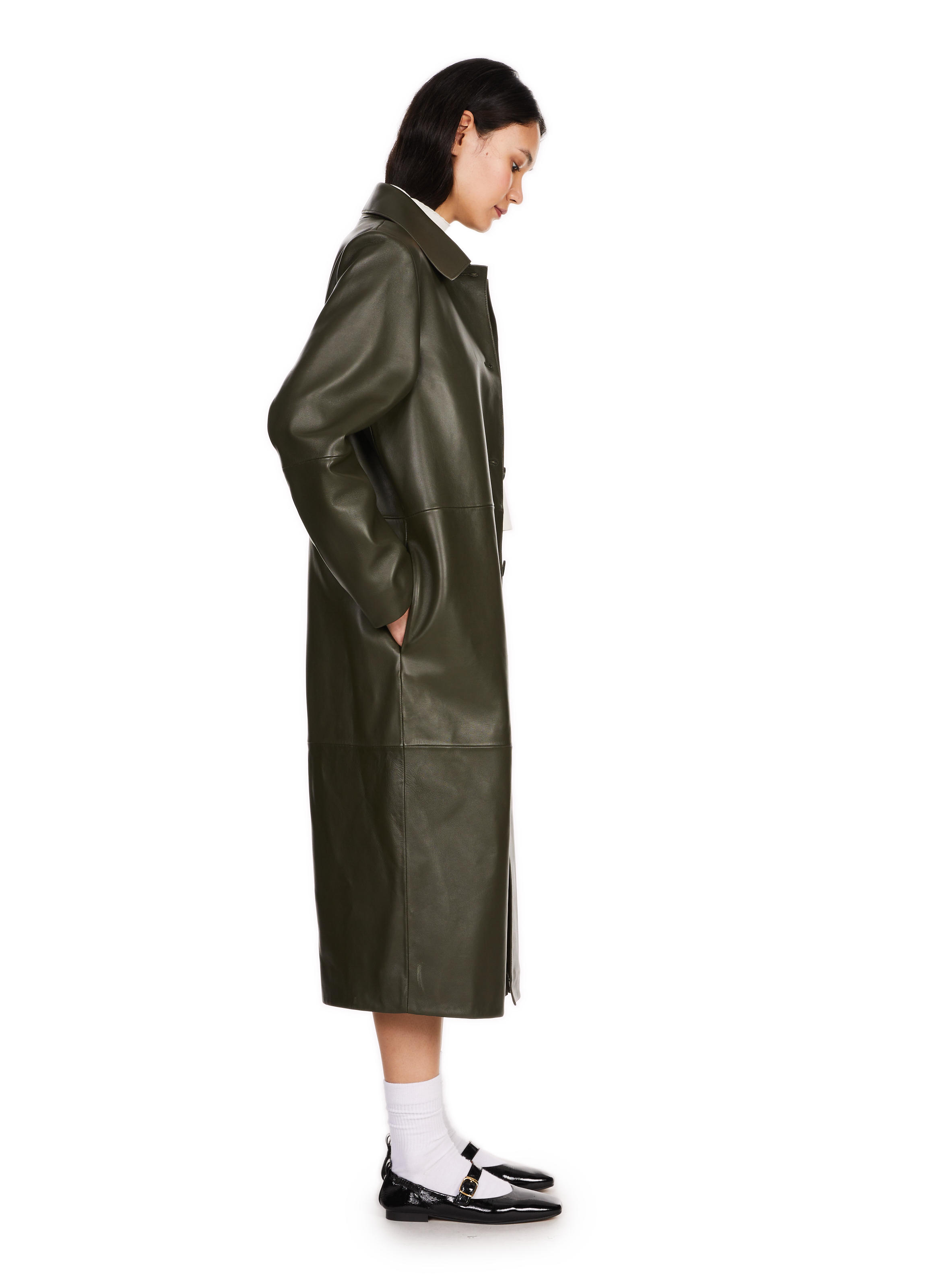 Trench Ucara en cuir SAISON 1865 Kaki