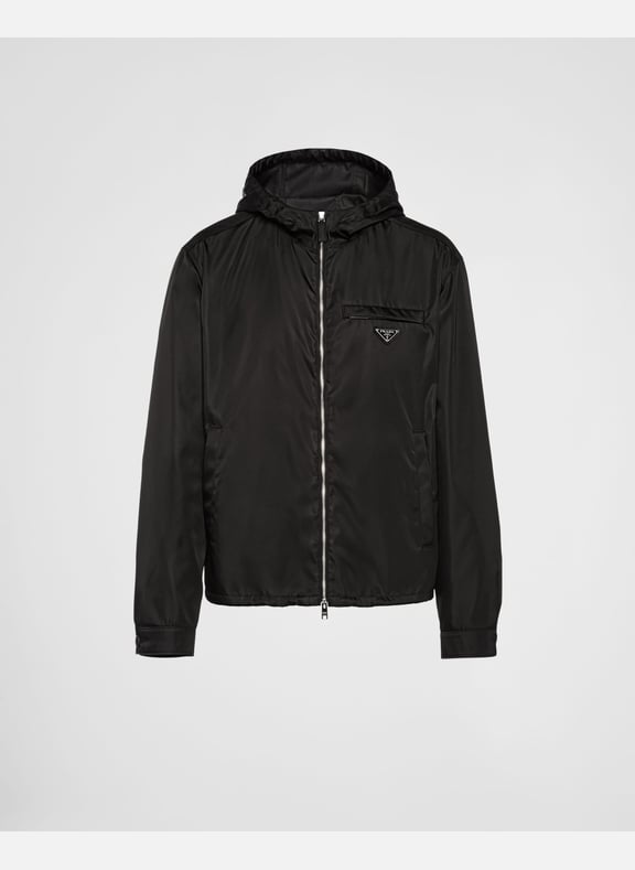 Blouson en re-nylon à capuche Noir by PRADA PRADA Blouson en re-nylon à capuche Noir