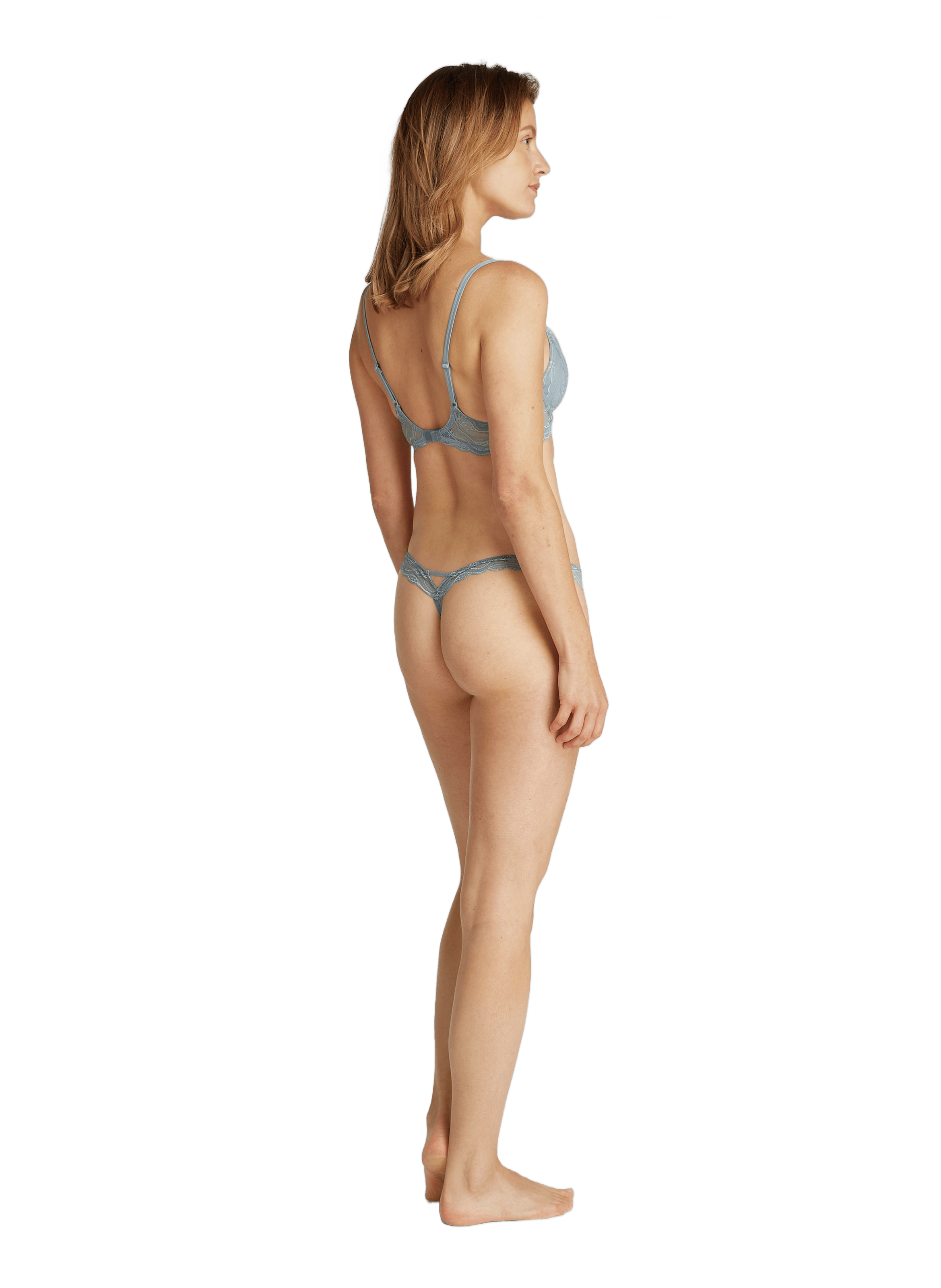 Lace thong CALVIN KLEIN Grey