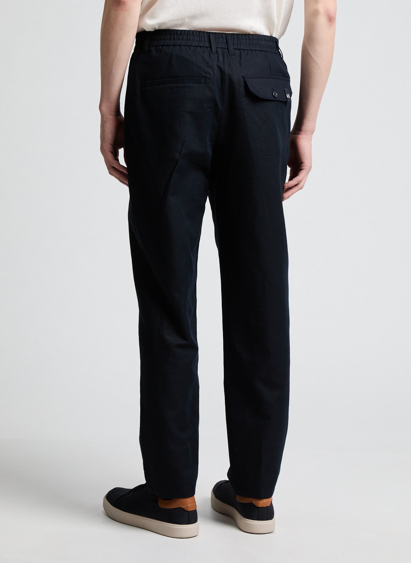 Cotton and linen trousers ARMANI EXCHANGE Blue
