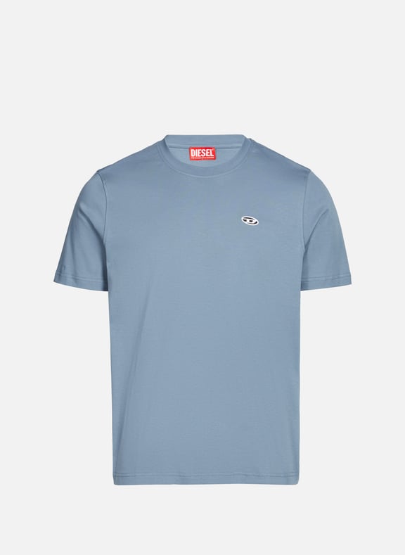 Classic Cotton T-Shirt Blue by DIESEL DIESEL Classic Cotton T-Shirt Blue