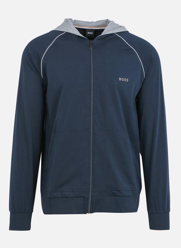 Sweat à capuche zippé Bleu by BOSS BOSS Sweat à capuche zippé Bleu