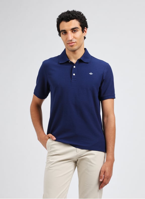 Polo slim Bleu by DOCKERS DOCKERS Polo slim Bleu
