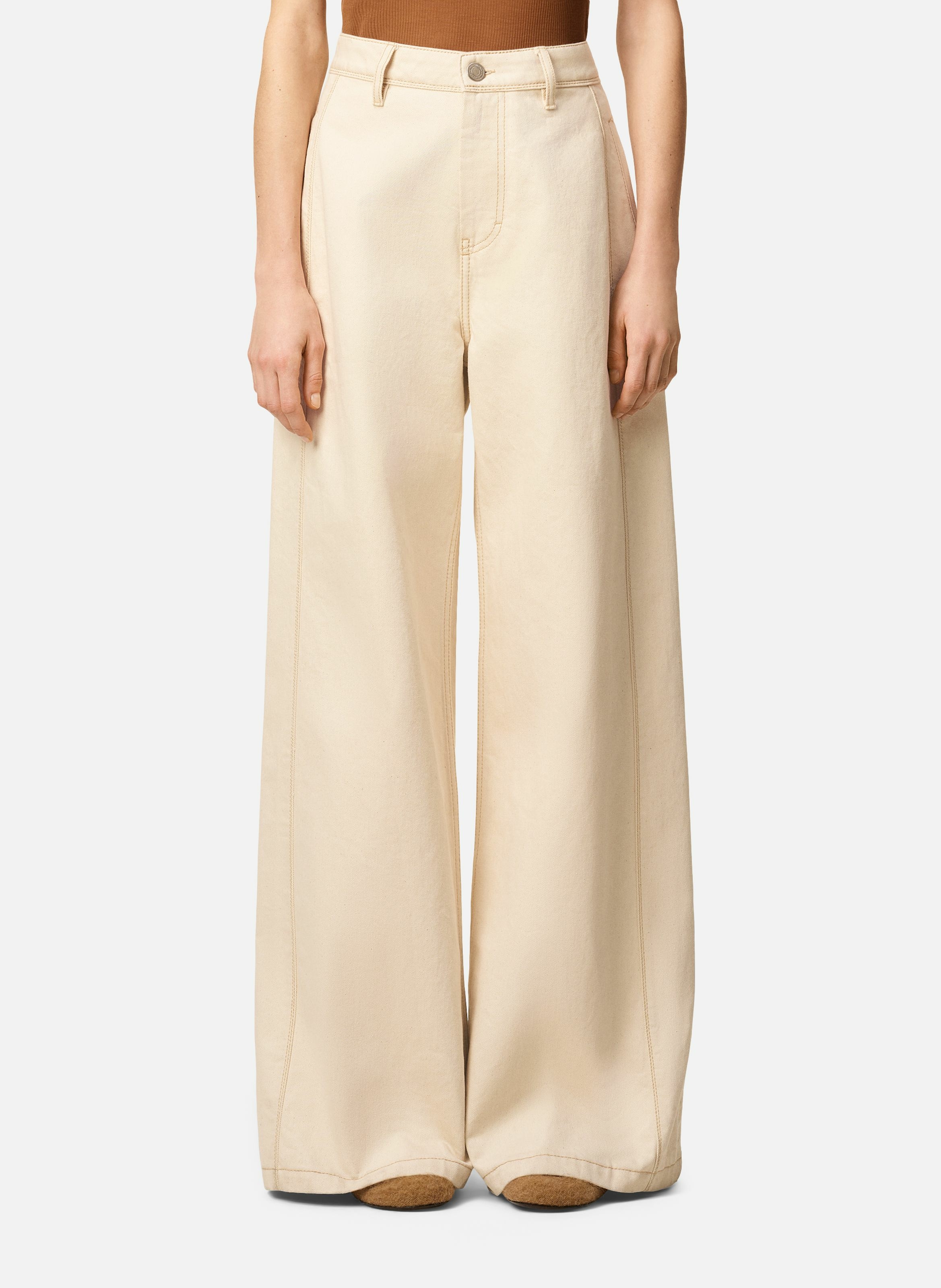 Jean coupe très large en coton AMI PARIS Blanc