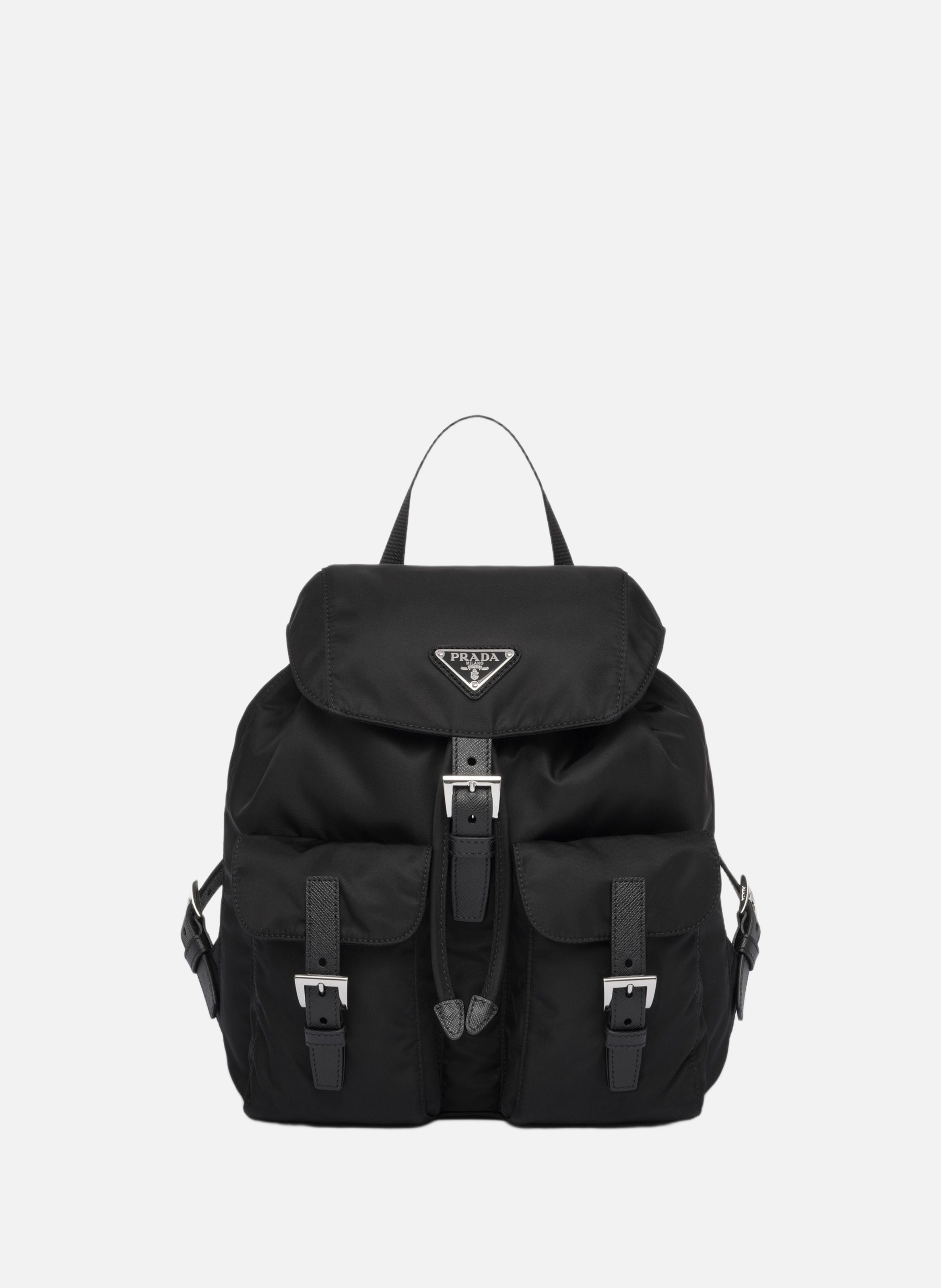 Petit sac à dos en re-nylon PRADA Noir