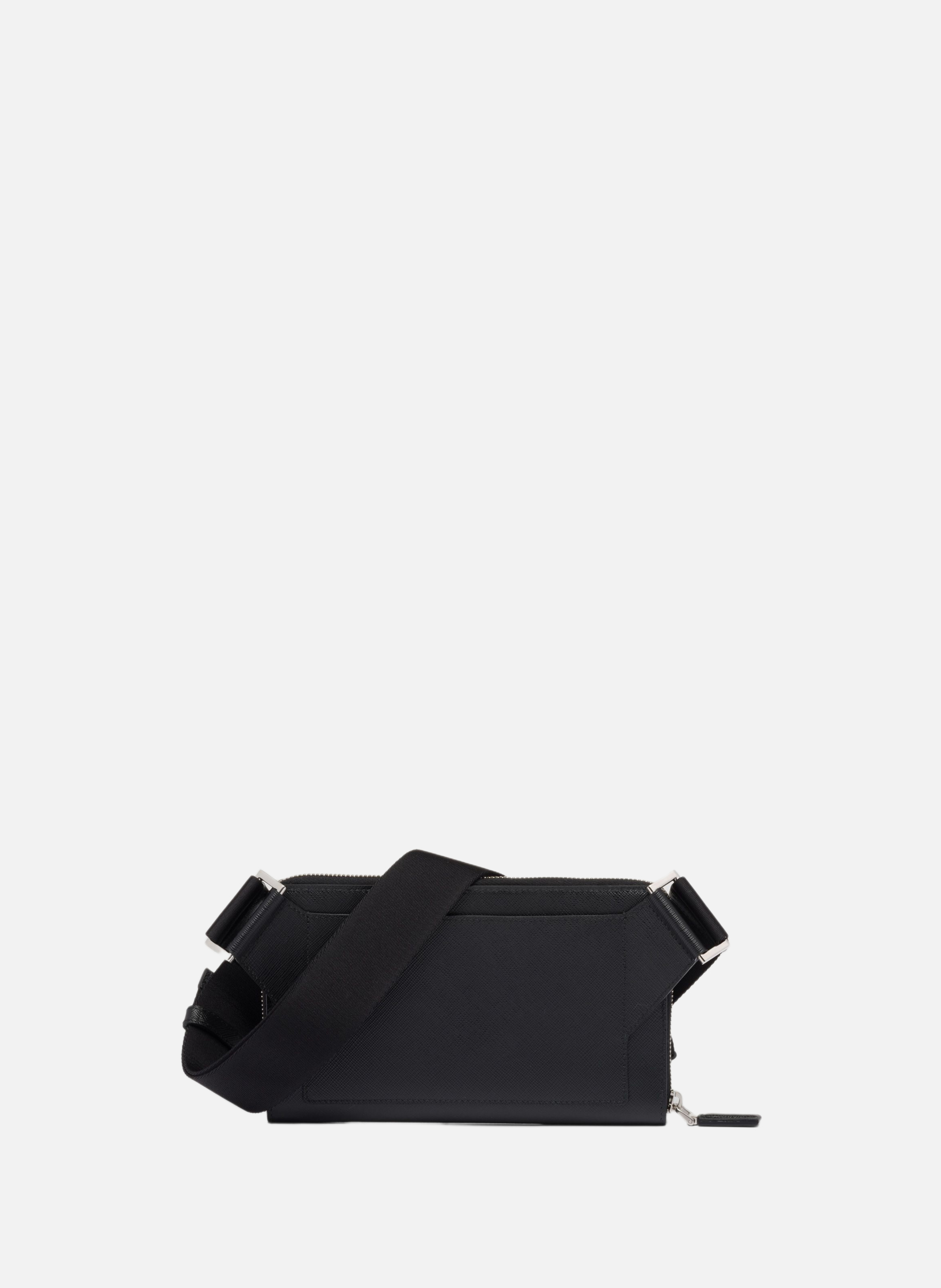 Sac banane en cuir saffiano PRADA Noir