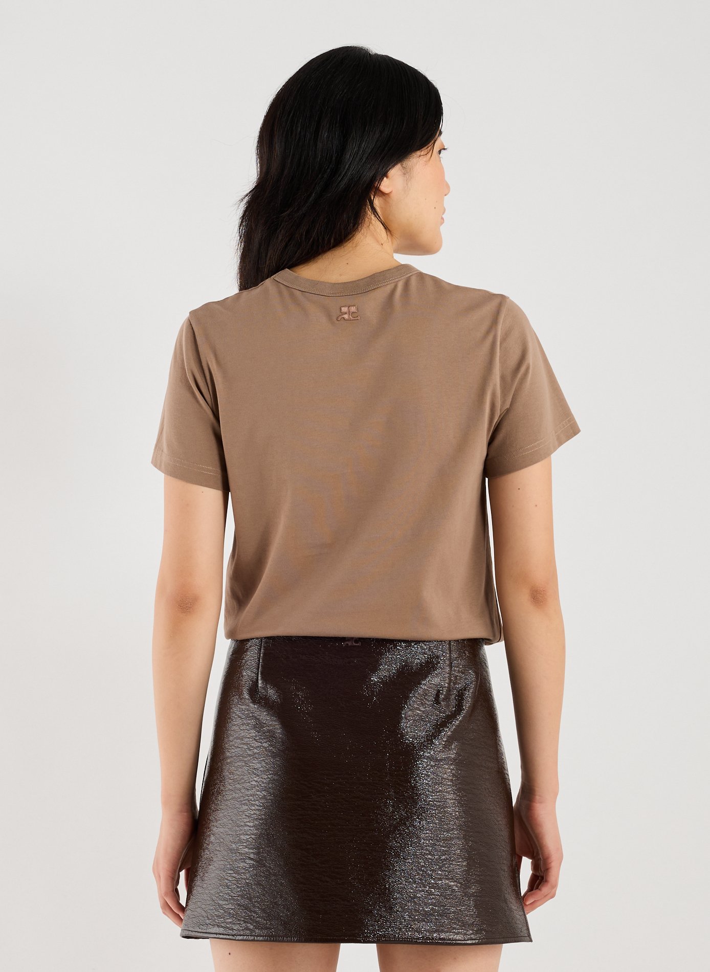 Classic Cotton T-Shirt COURRÈGES Brown