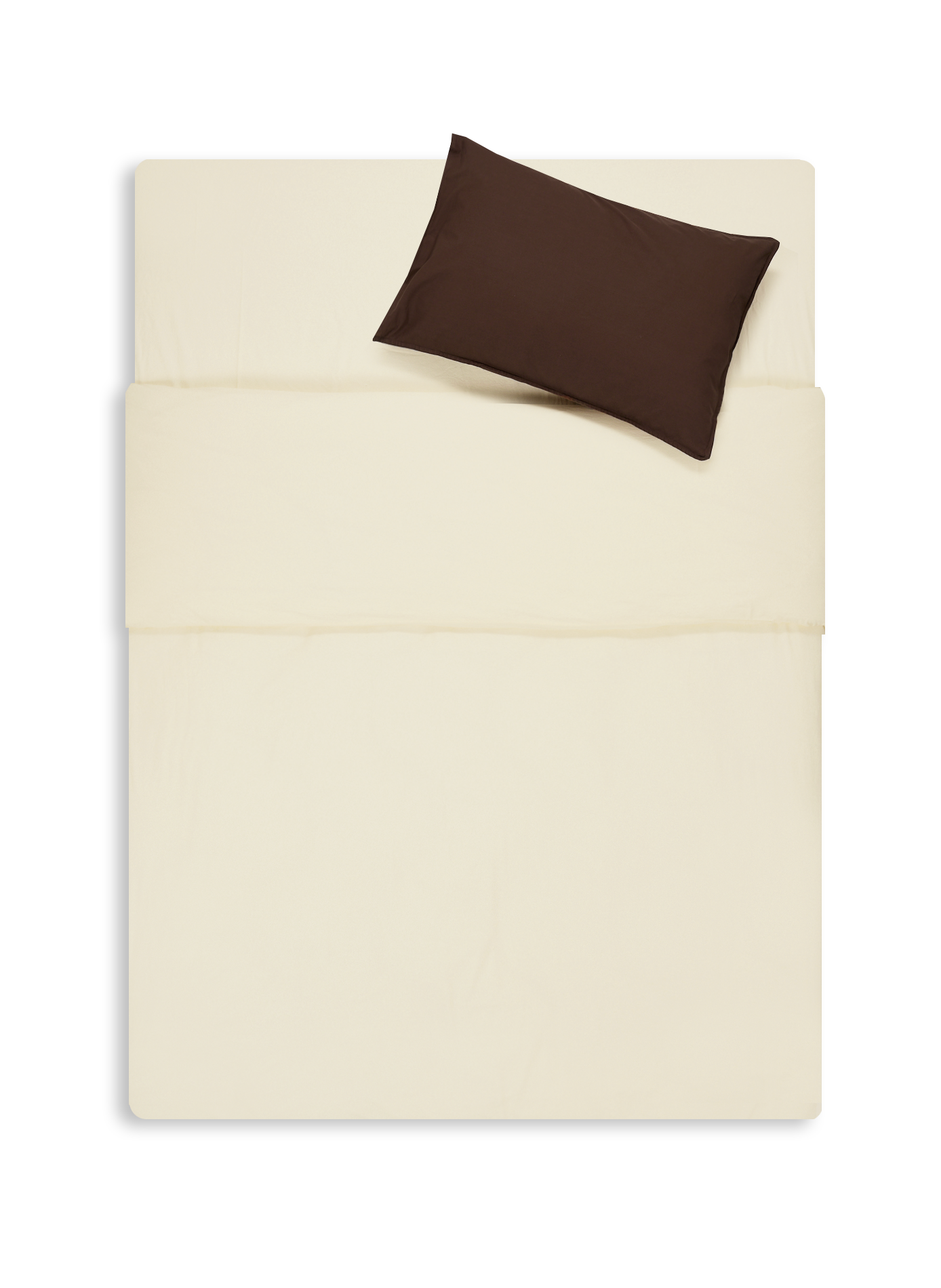 Housse de couette en percale lavée AU PRINTEMPS PARIS Beige