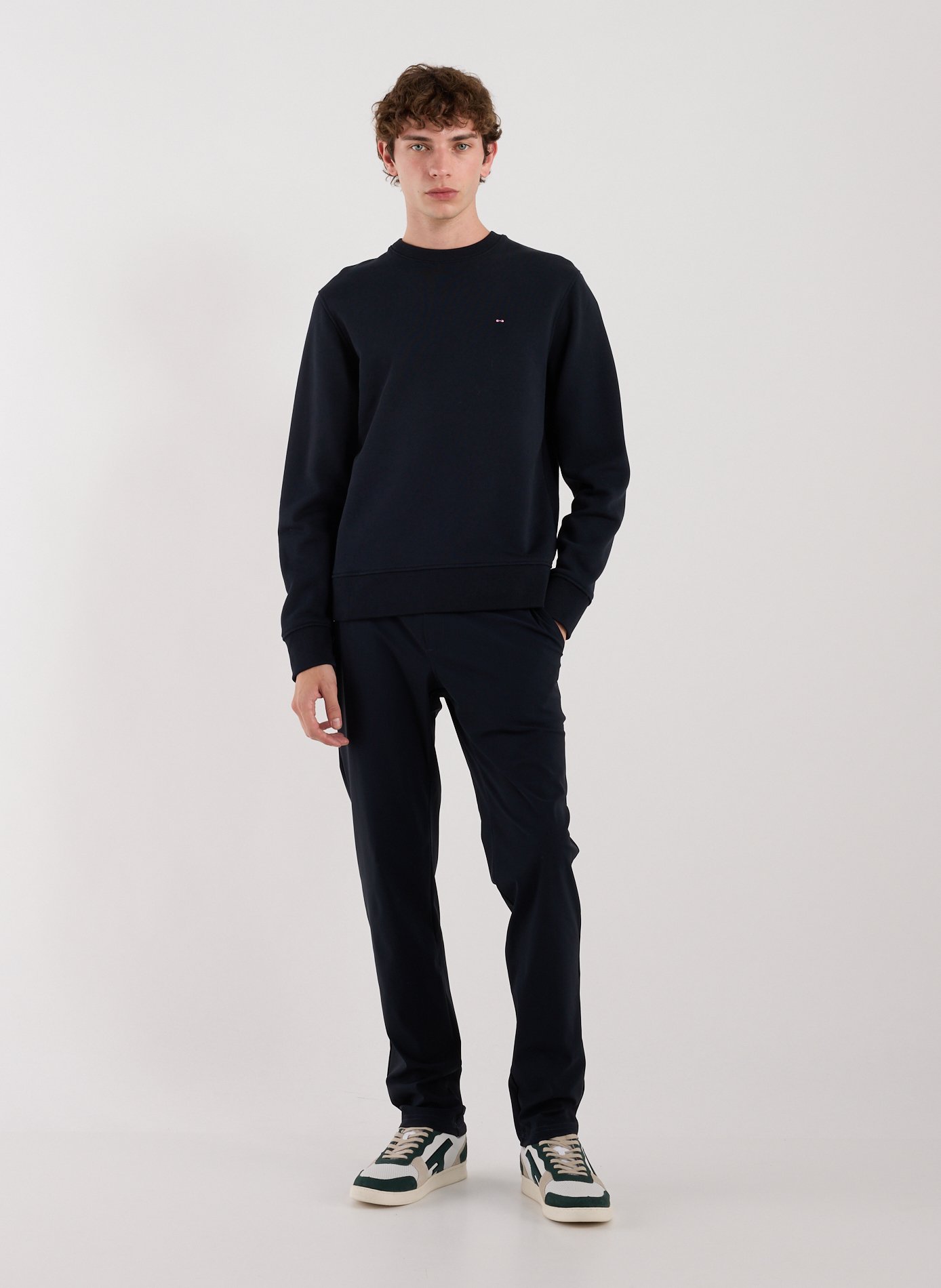 Plain cotton sweatshirt EDEN PARK Blue