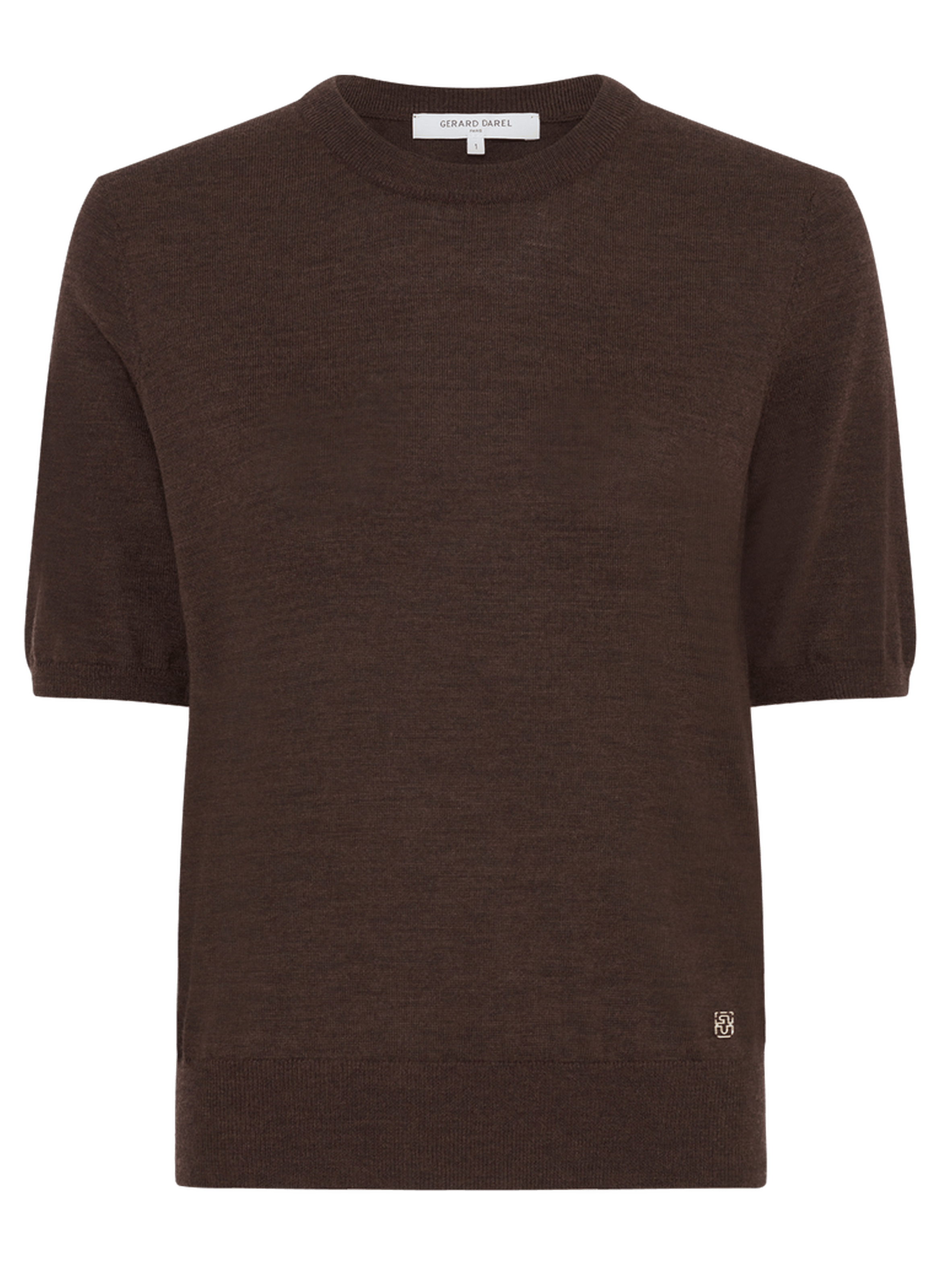 Col rond sans manche en laine fine - elsa GERARD DAREL Marron