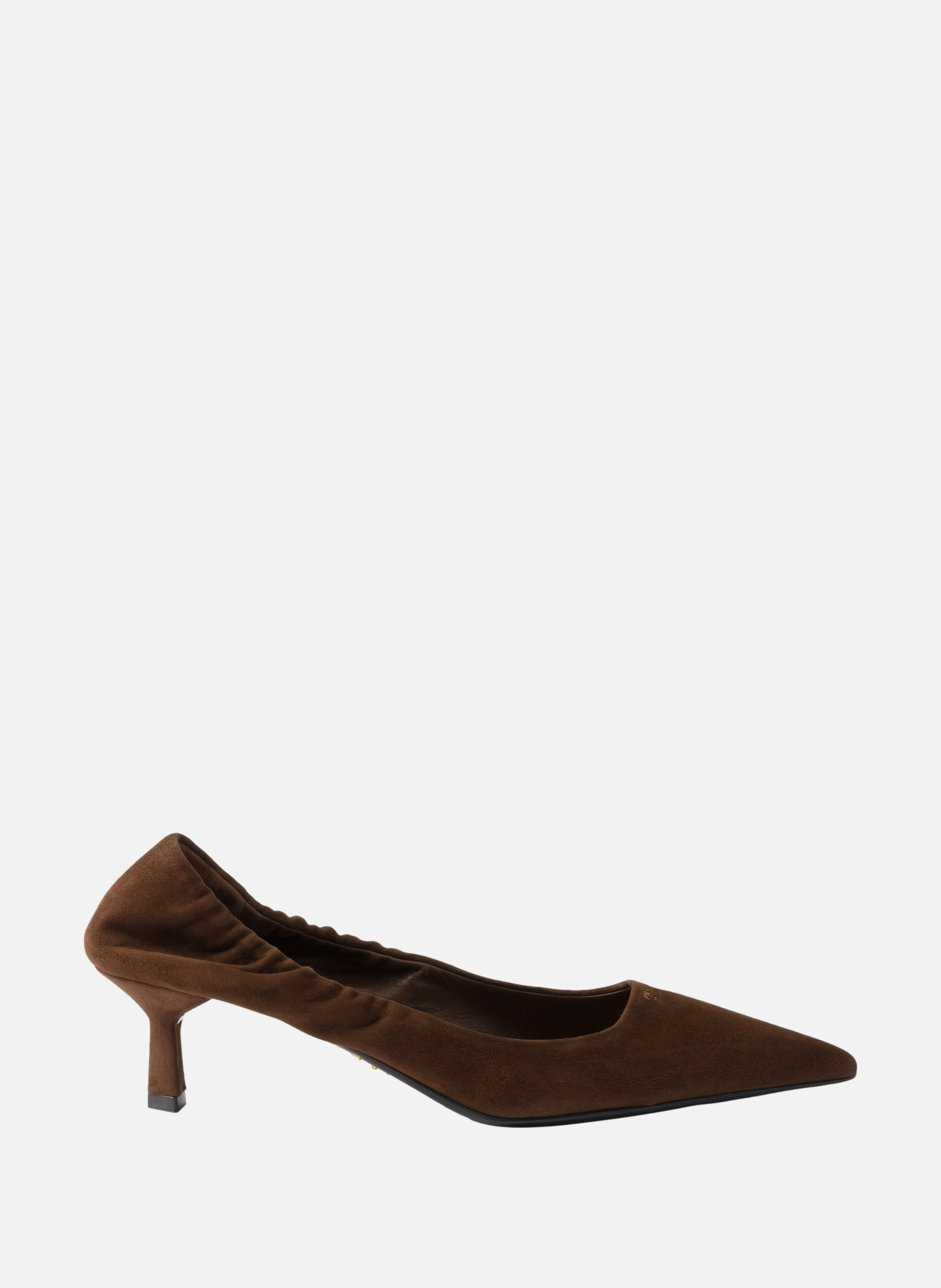 Escarpins en veau velours PRADA Marron