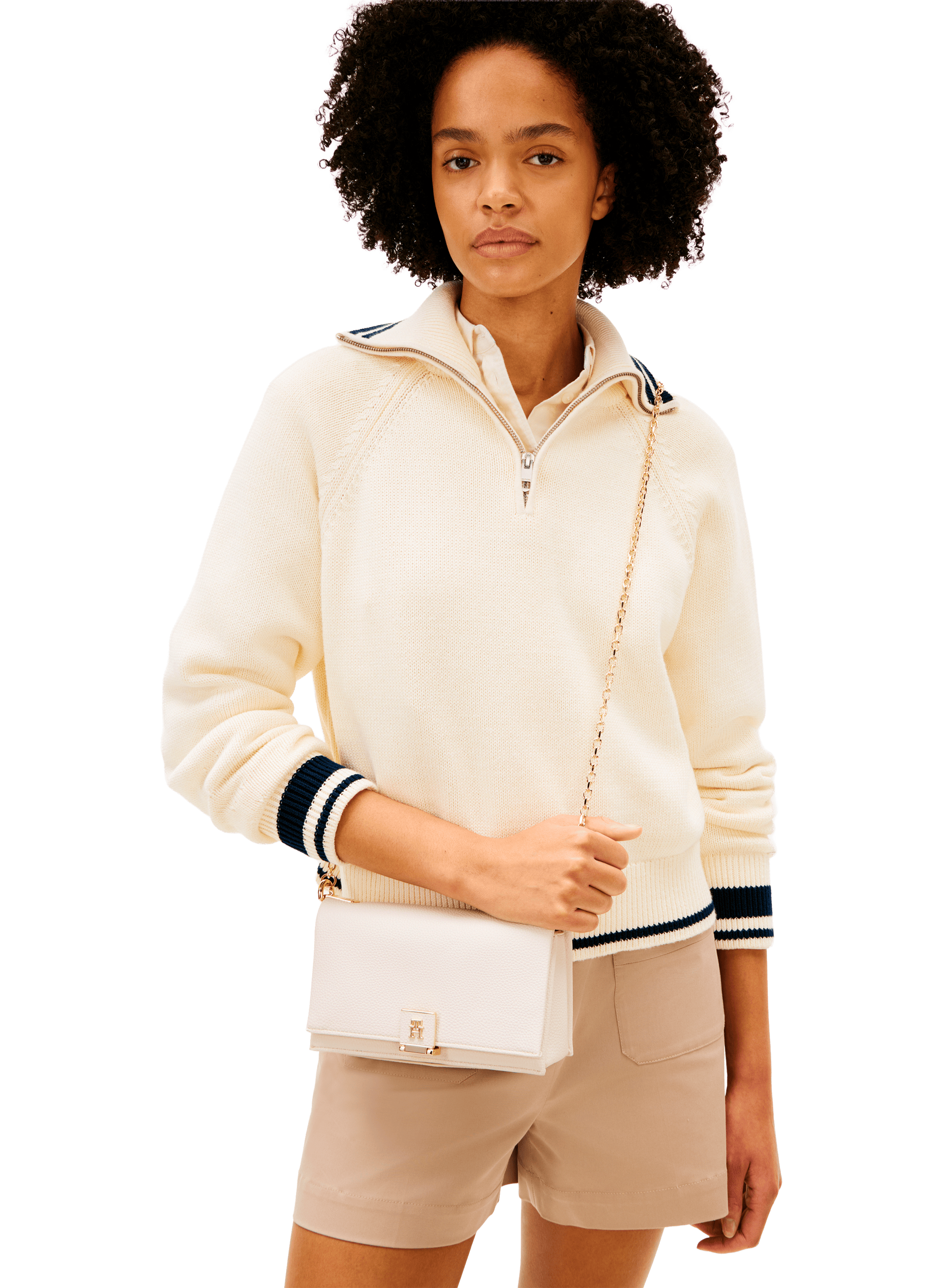 Small smooth crossbody bag TOMMY HILFIGER Beige