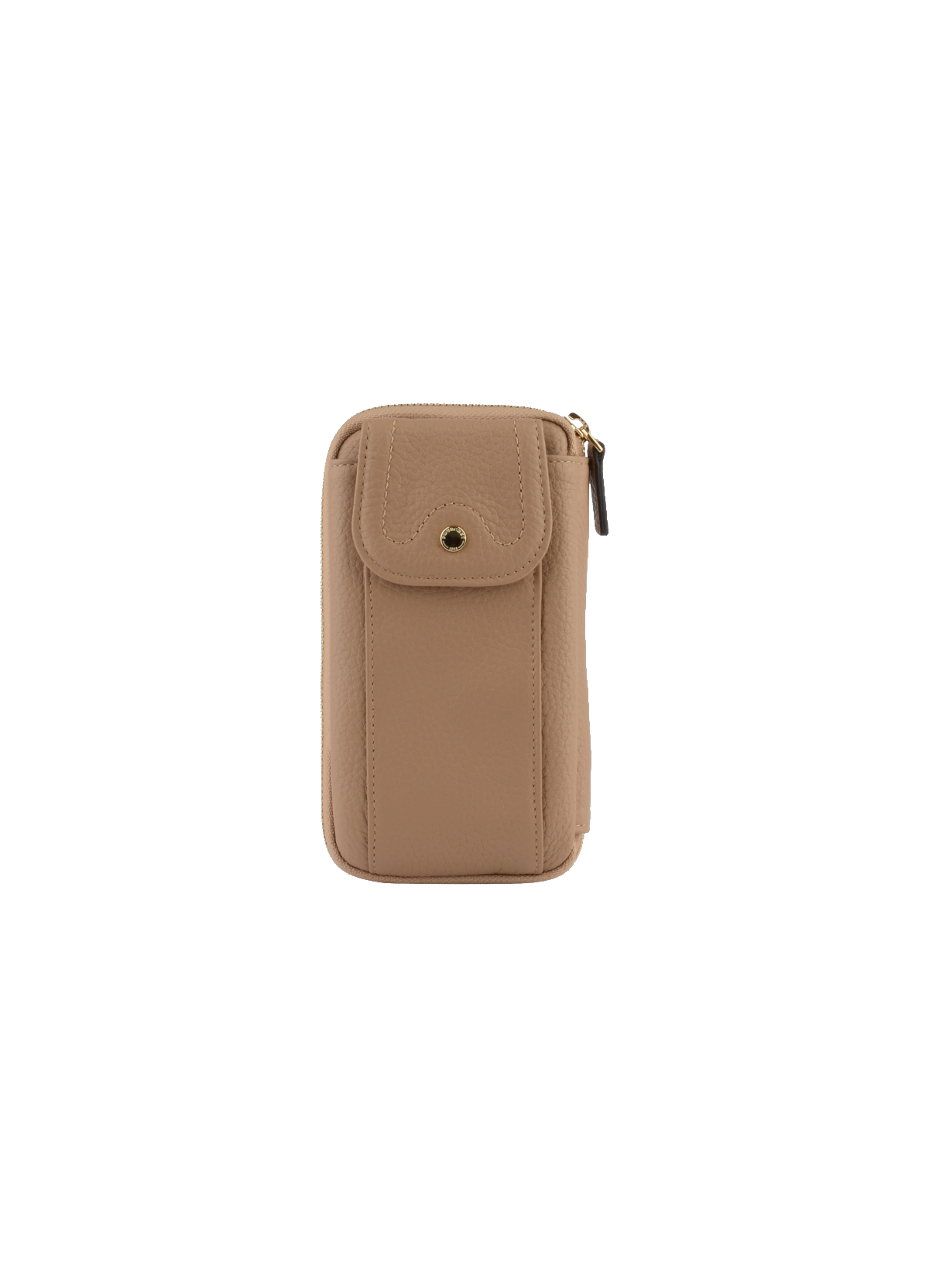 Club | Etui téléphone portable en cuir de veau grainé POURCHET Marron