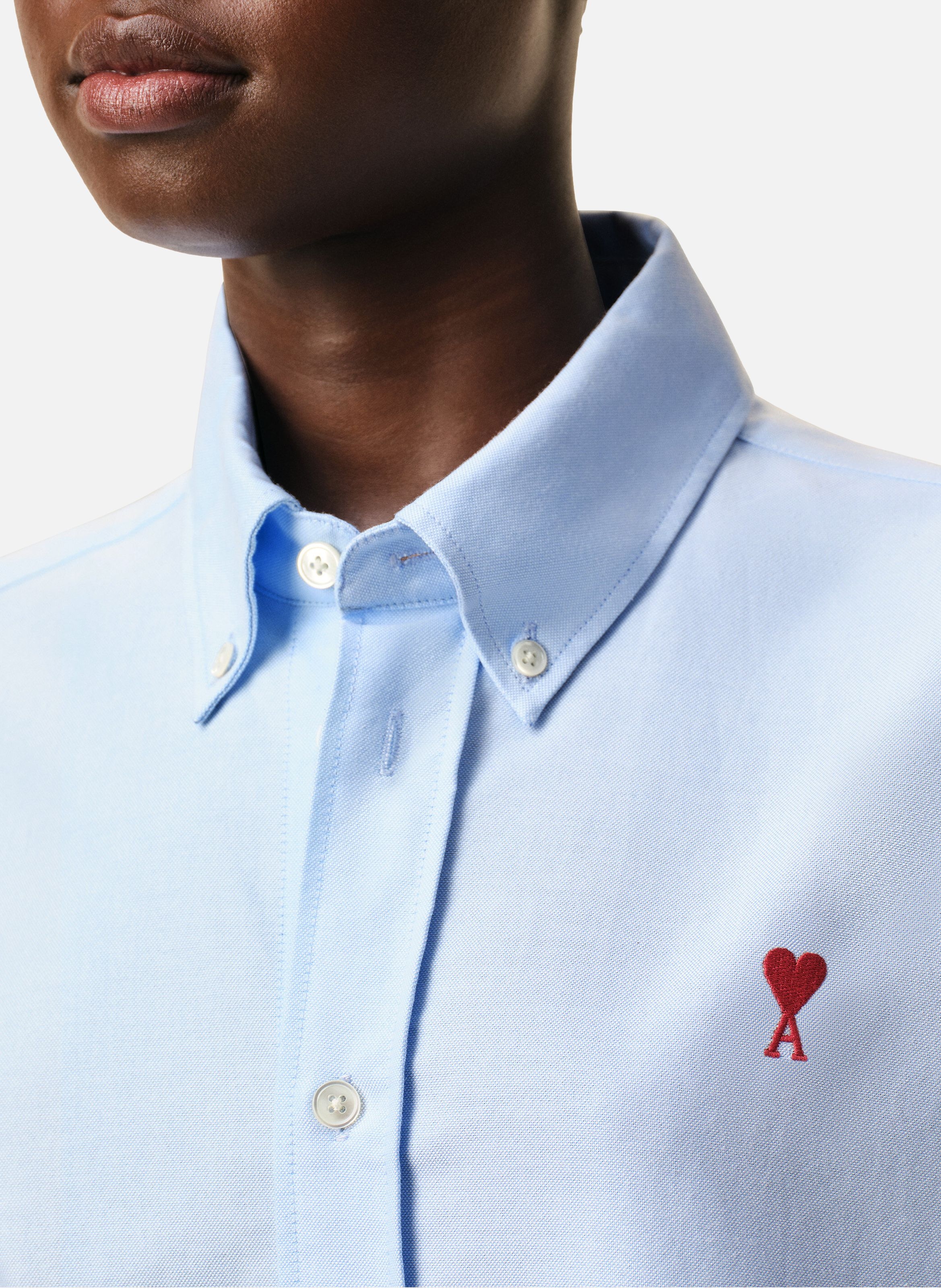 Chemise Col Boutonné Ami de Coeur unisexe AMI PARIS Bleu