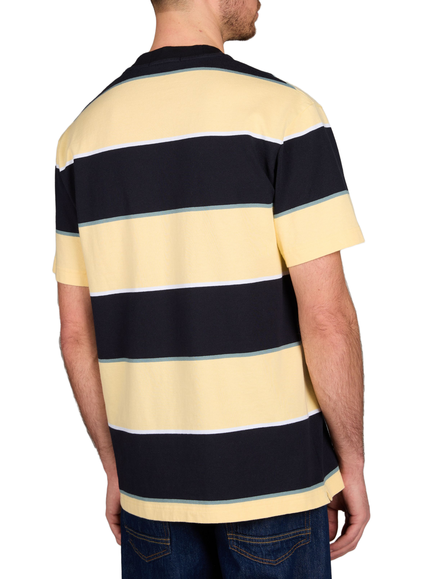 Striped cotton T-shirt FRED PERRY Yellow