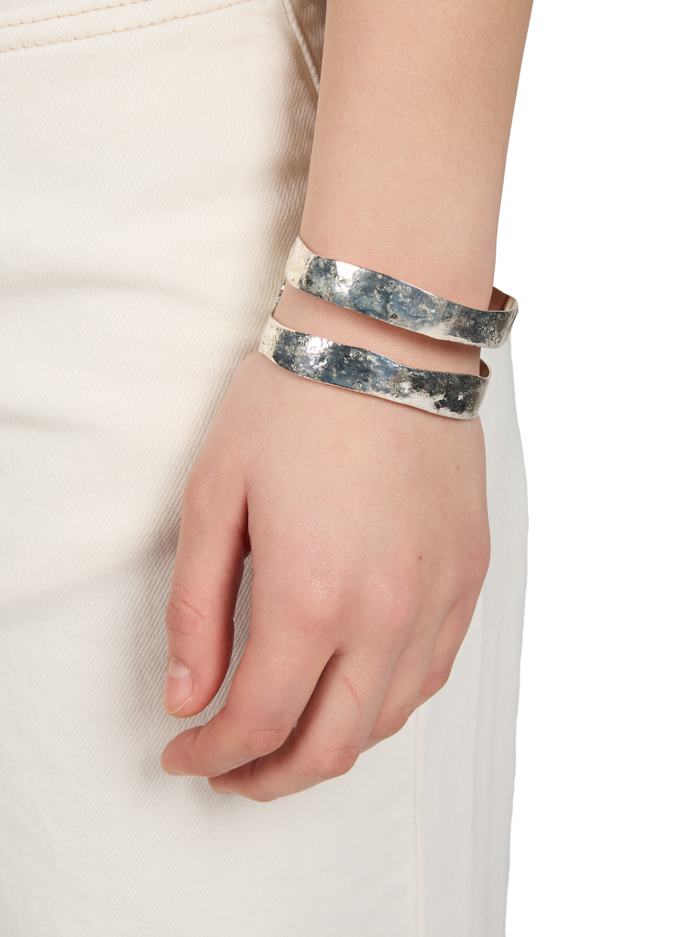 Bracelet manchette Bianca S SYLVIA TOLEDANO Argent