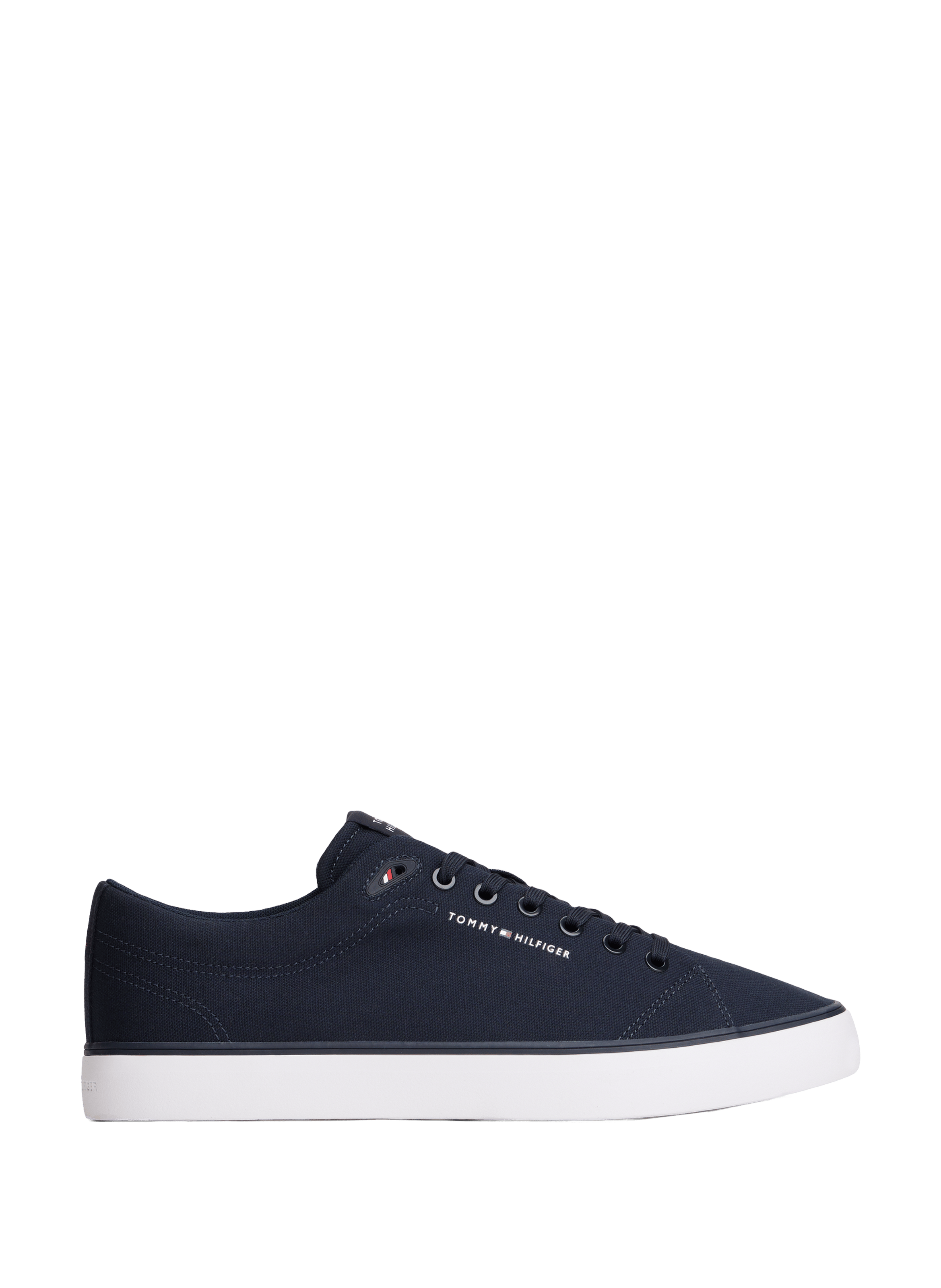 Low-top canvas sneakers with recycled logo TOMMY HILFIGER Blue