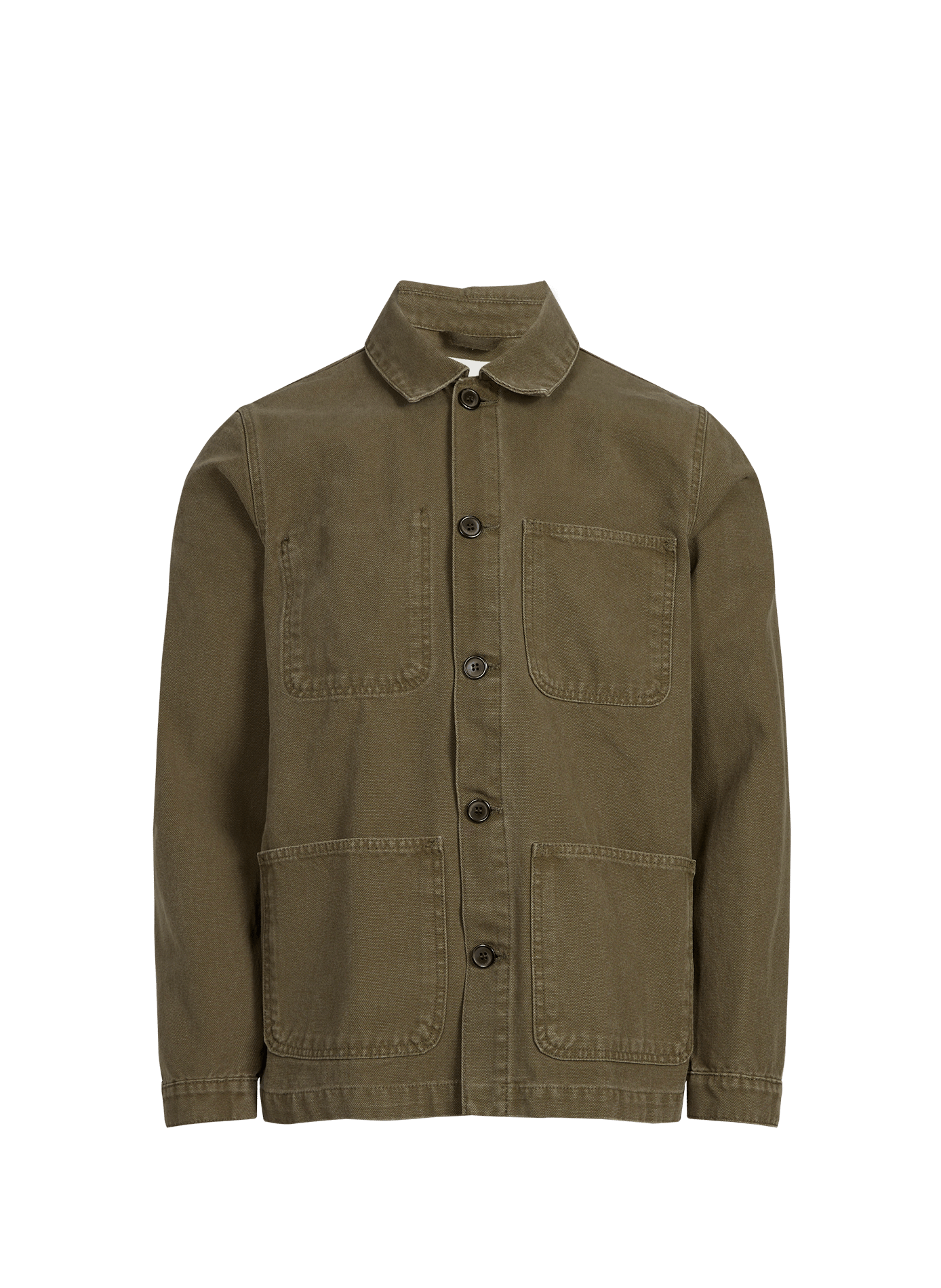 Veste col tailleur en coton LAFAURIE Kaki