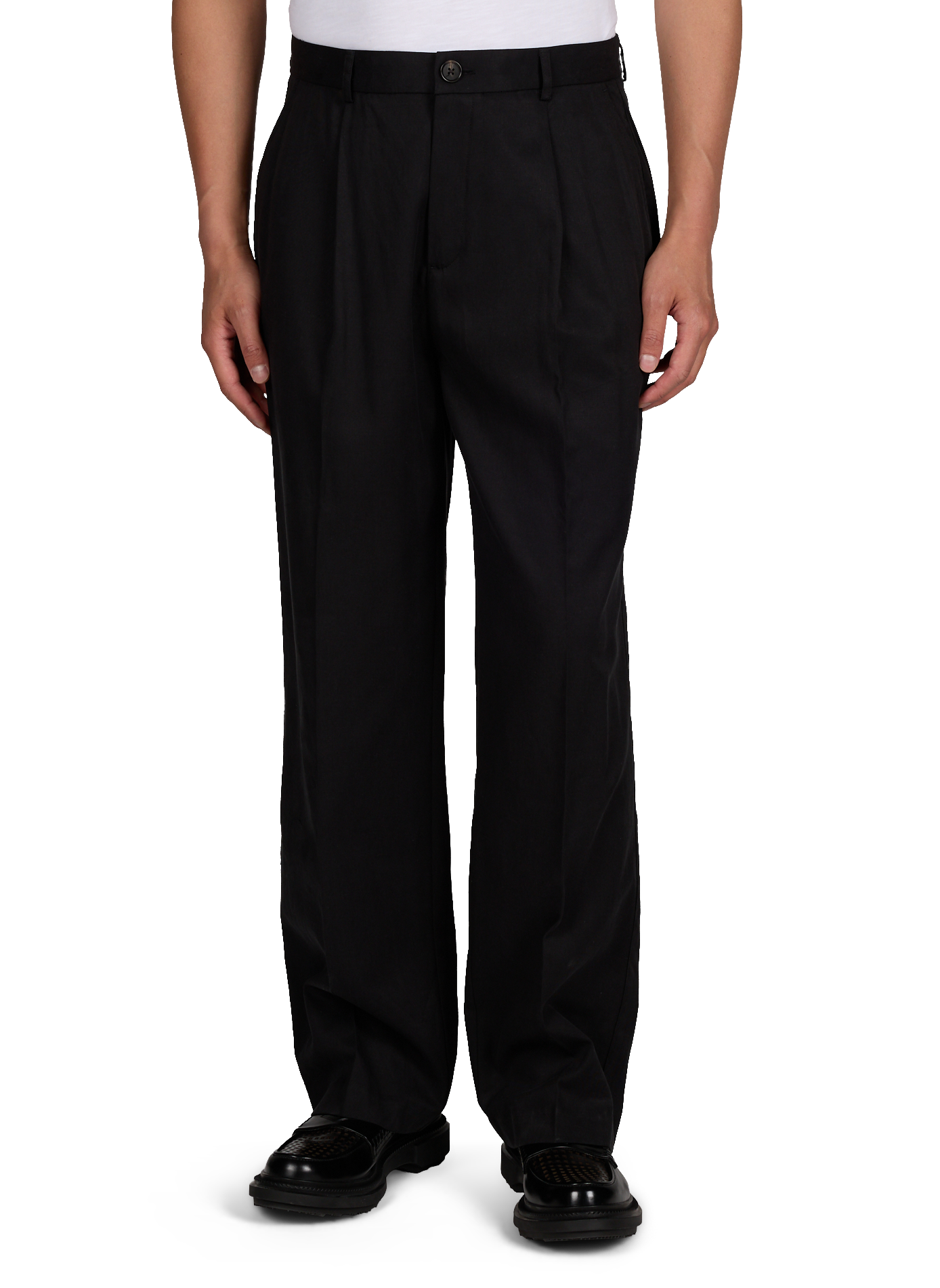 Reece cigarette pants in lyocell and cotton LES DEUX Black