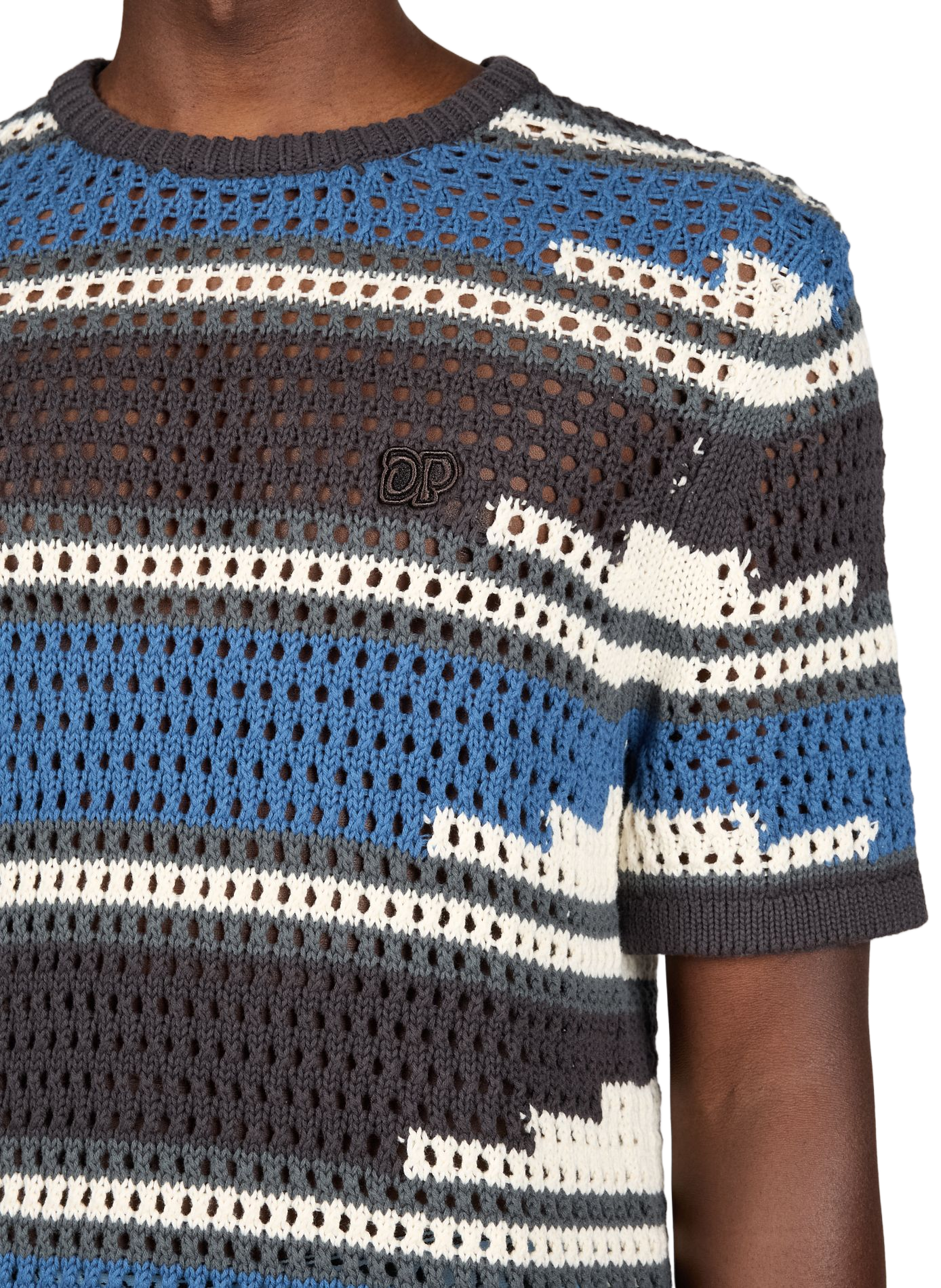 T-shirt maille col rond en coton DAILY PAPER Multicolore