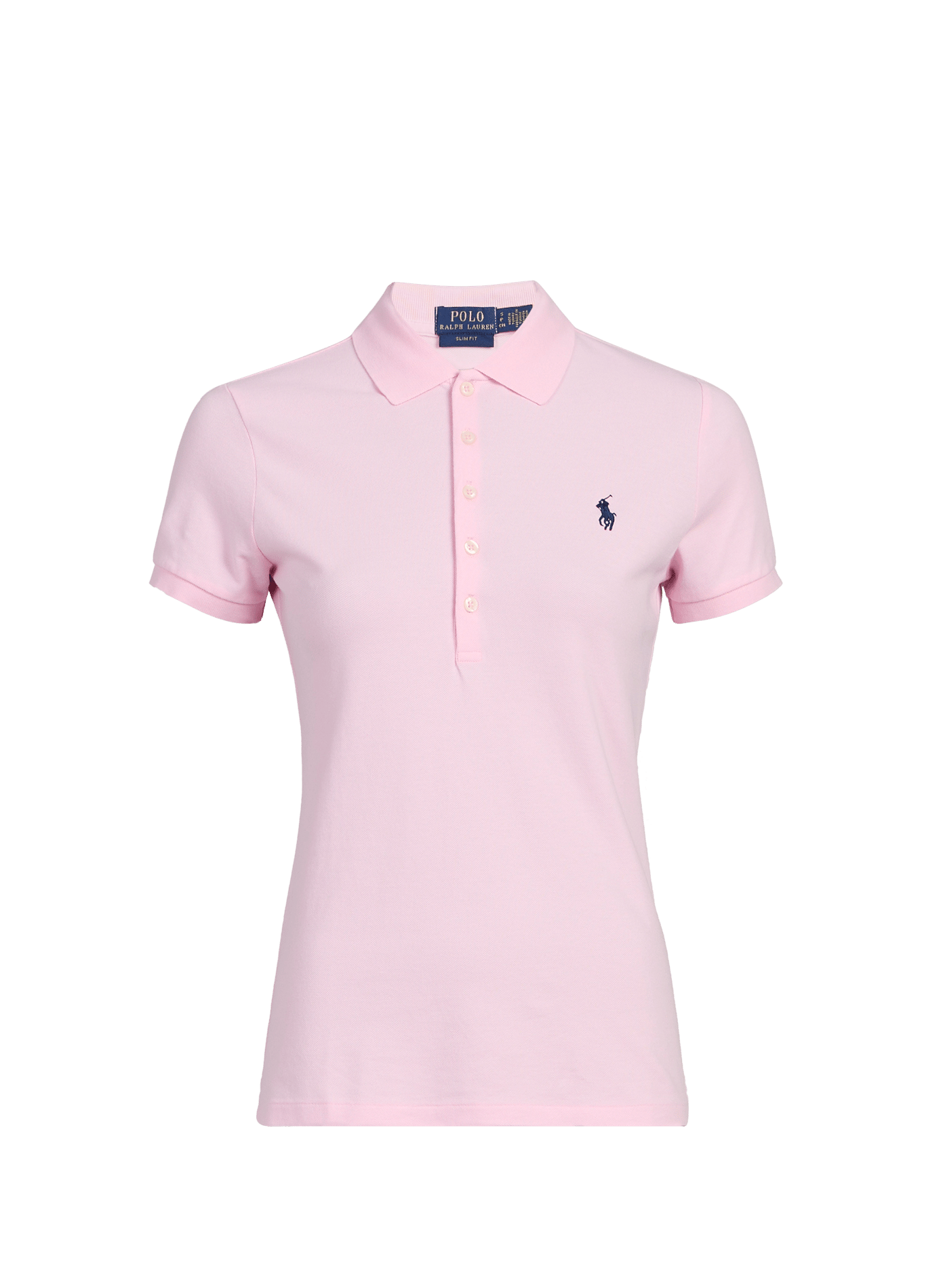 Polo manches courtes à logo en coton mélangé POLO RALPH LAUREN Rose