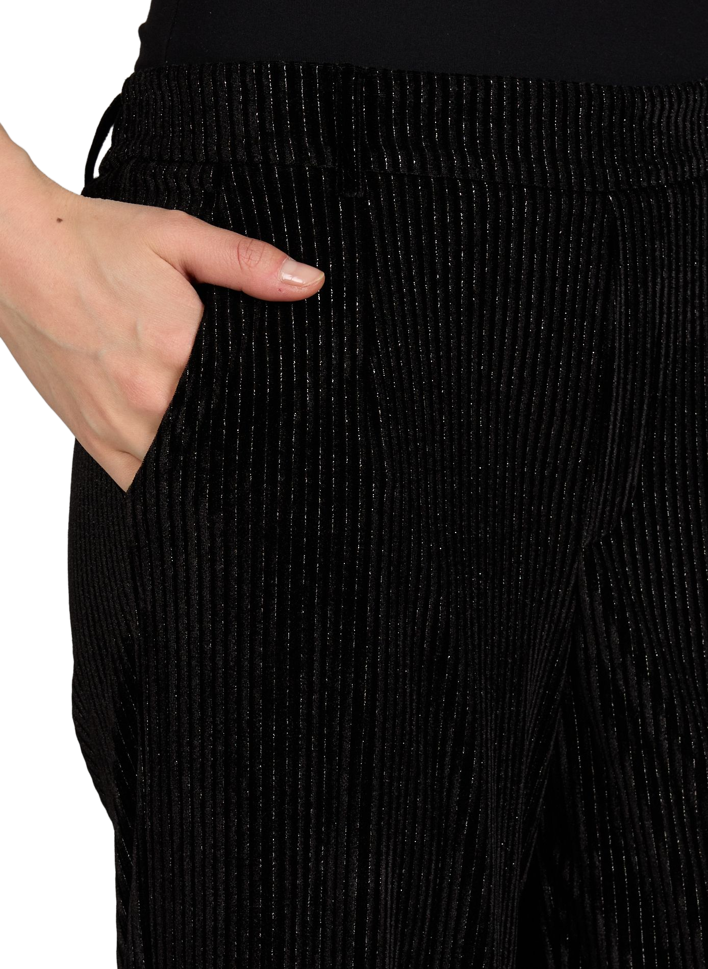 Glänzende Vivarone Hose VILA Schwarz