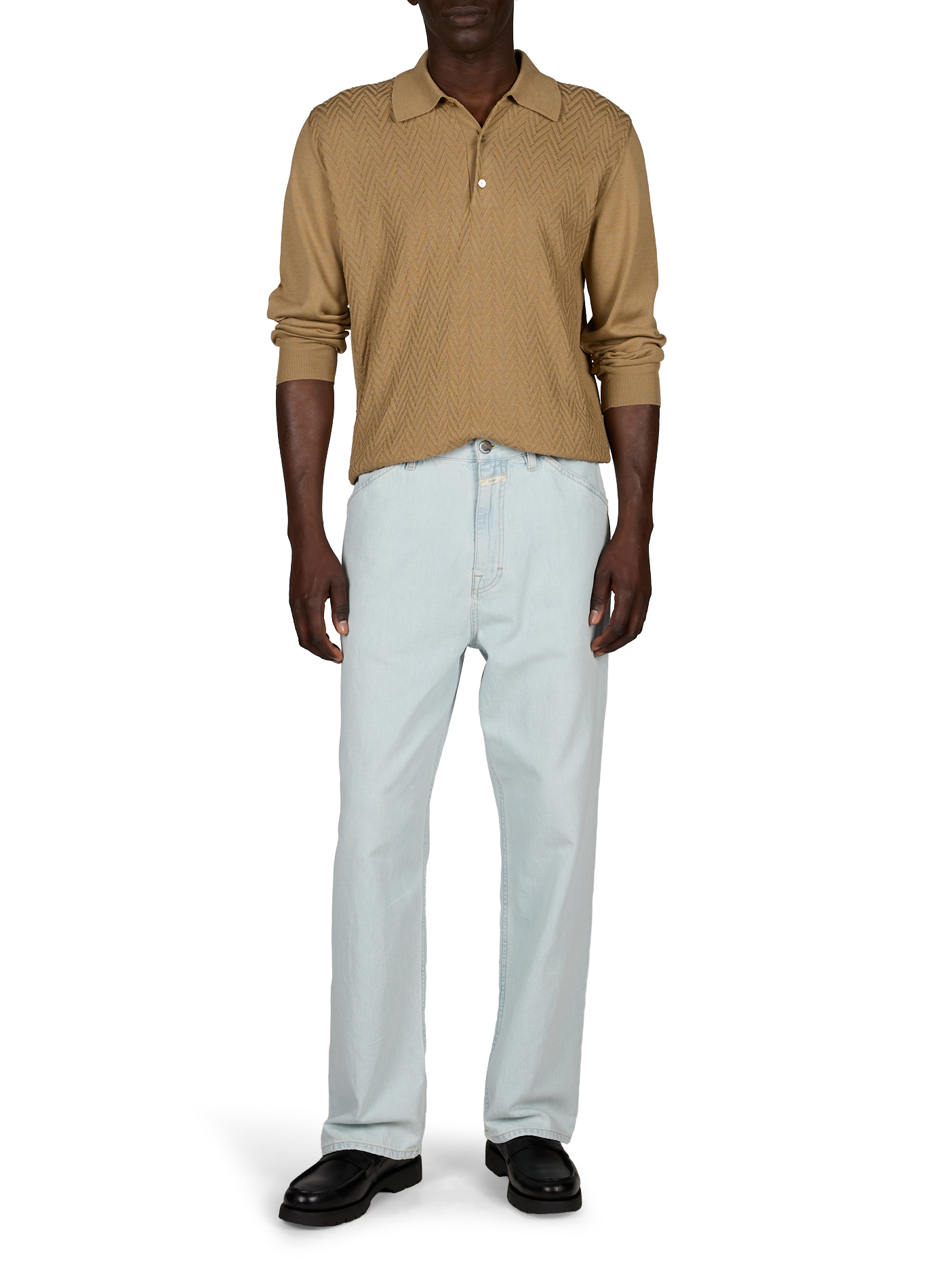 Polo-Strickpullover ETON Beige