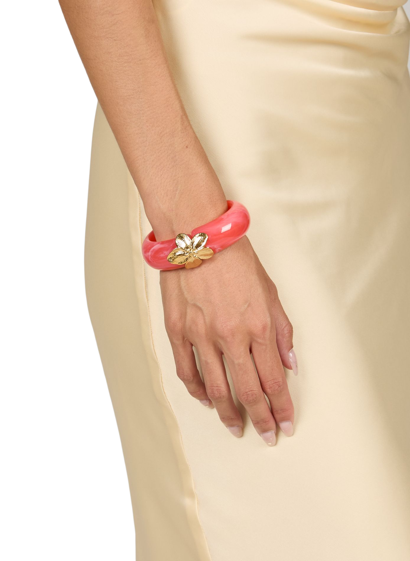 Openable flower cuff AU PRINTEMPS PARIS Pink