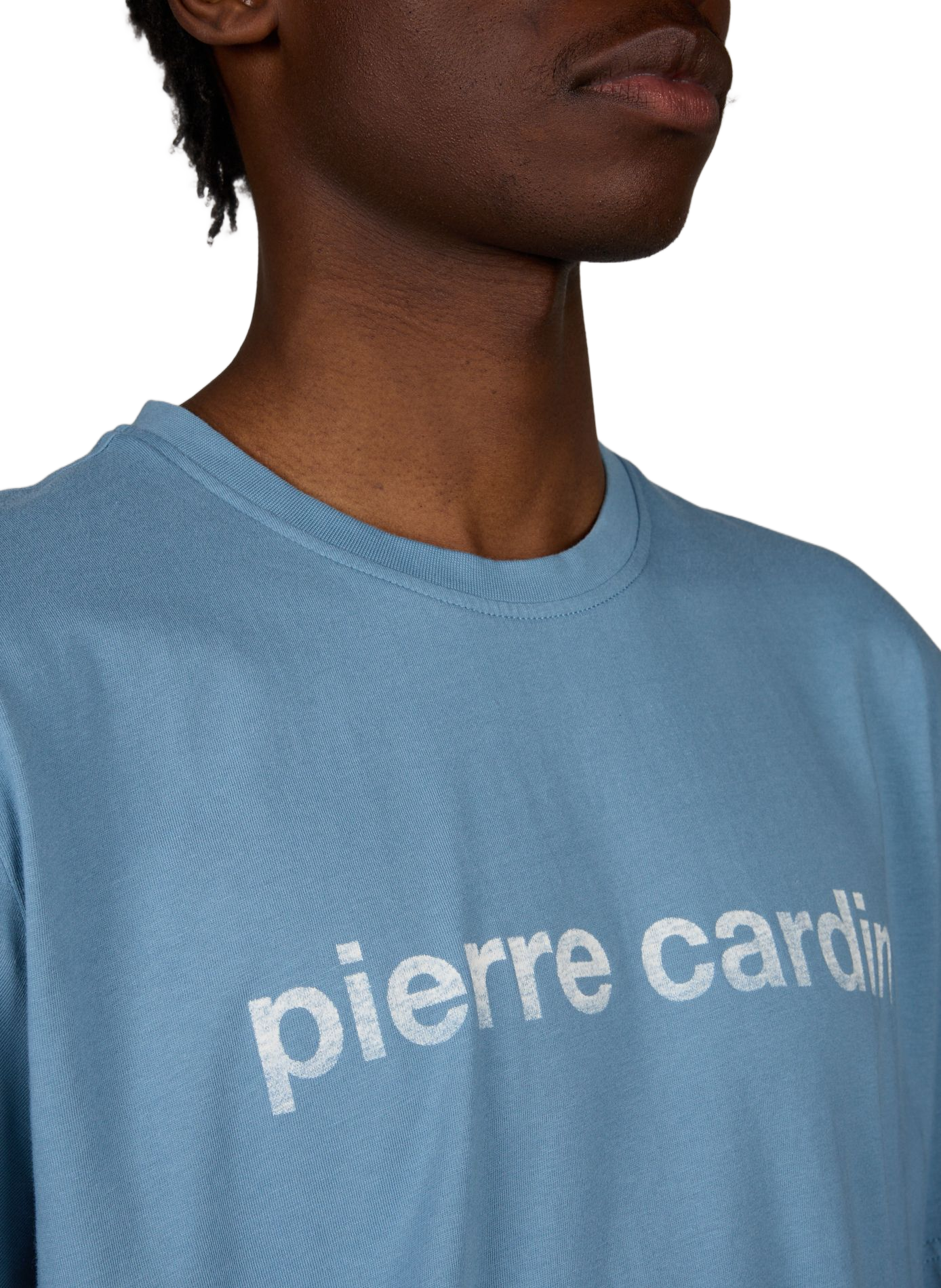 T-shirt à logo imprimé en coton PIERRE CARDIN Bleu