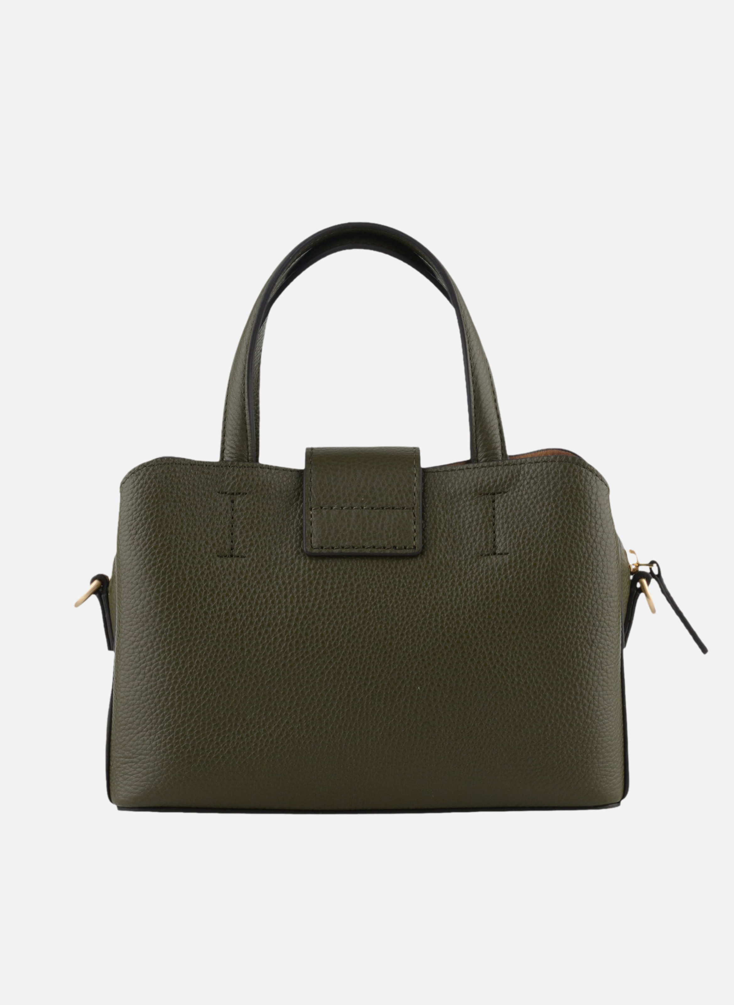 Cavalcade | sac porté épaule mm en cuir de vachette POURCHET Kaki