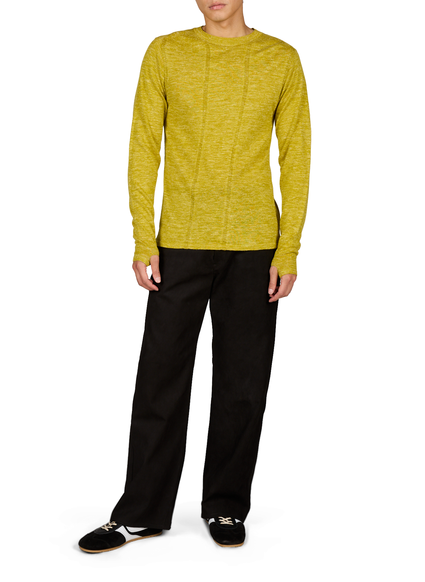 Round neck T-shirt OMAR AFRIDI Yellow