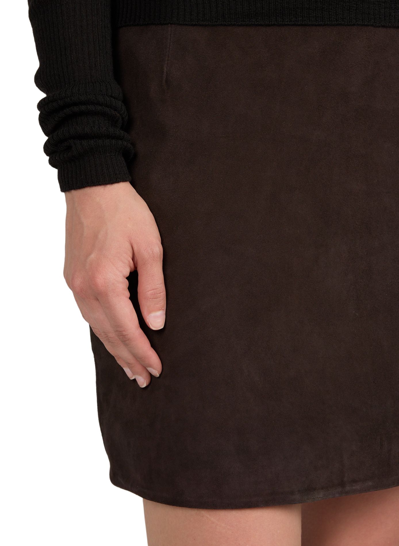 Leather mini skirt  ROTATE Brown