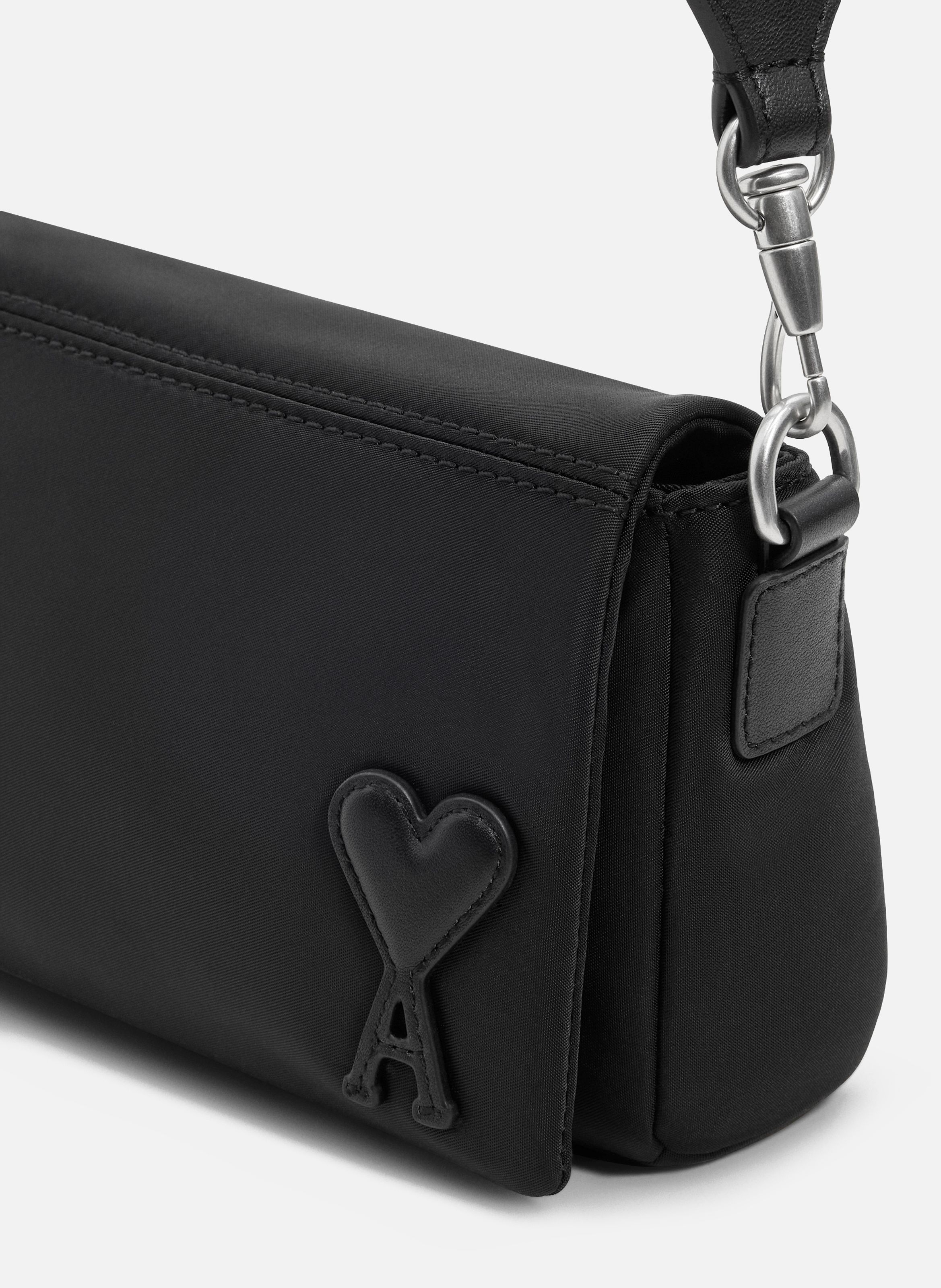 Sac lunch box marcel en nylon ouatiné unisexe AMI PARIS Noir