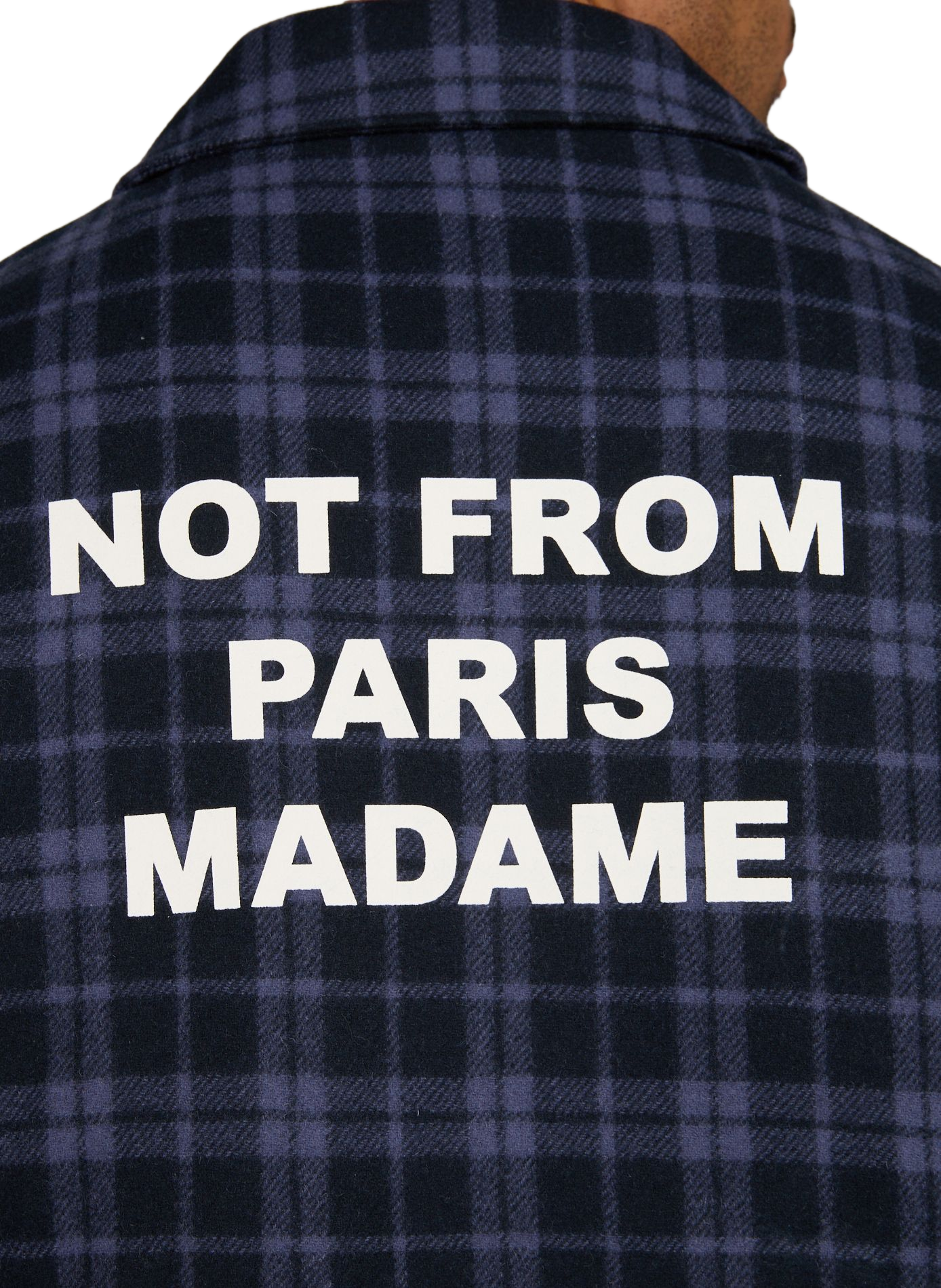 Blouson à carreaux à logo  DROLE DE MONSIEUR Bleu