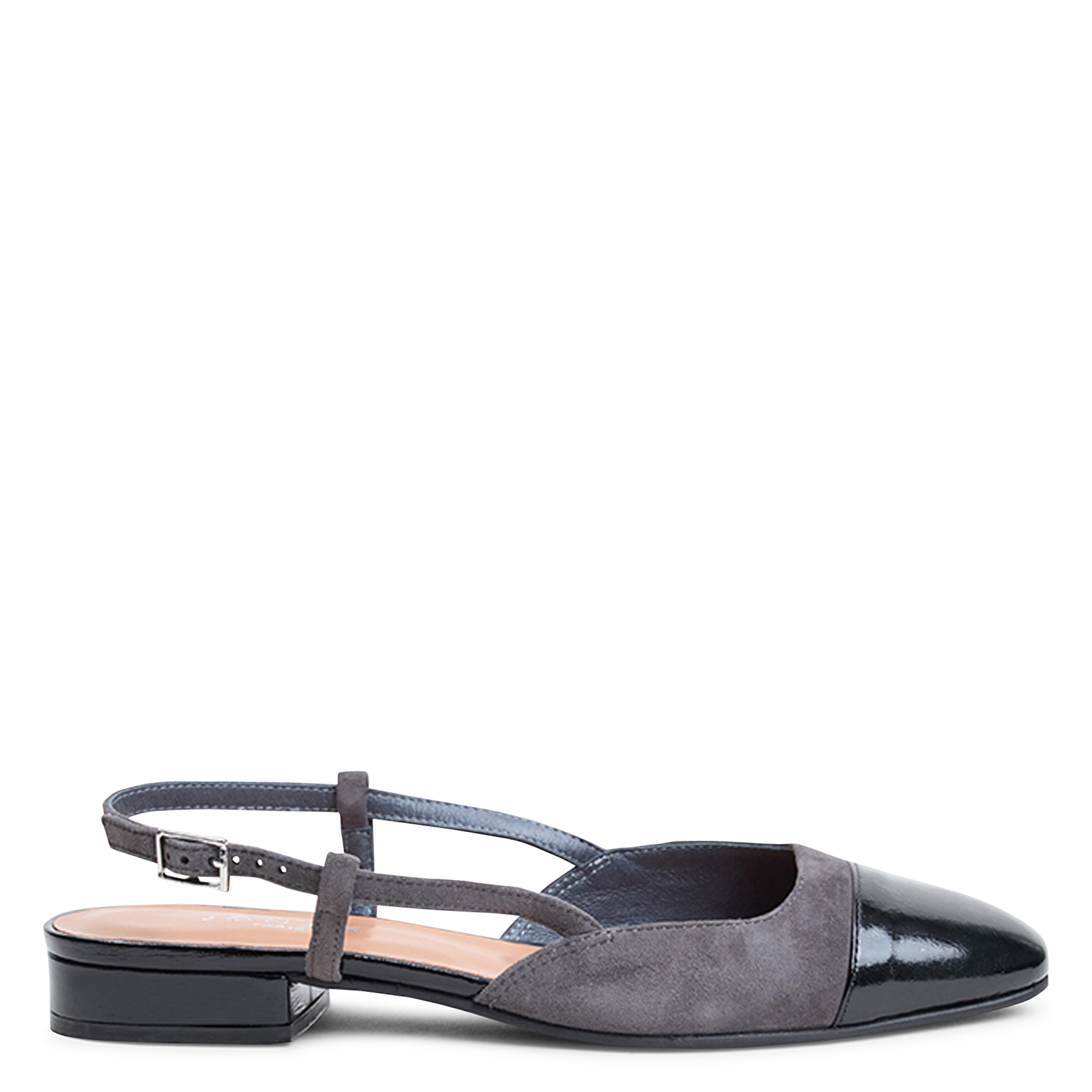 Ballerines en cuir bi-matière dhapou JONAK Gris