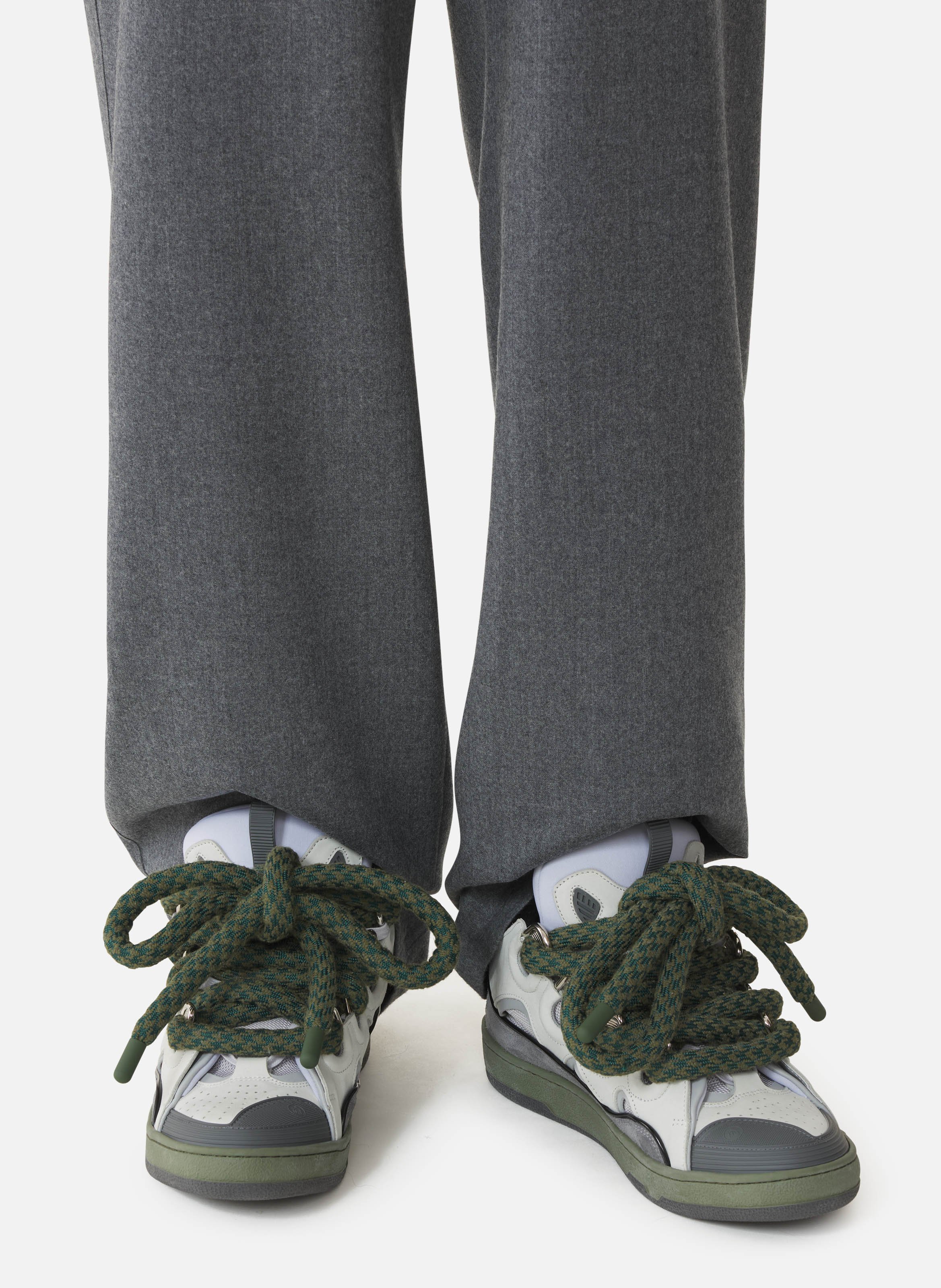 Sneakers curb snake en cuir LANVIN Gris
