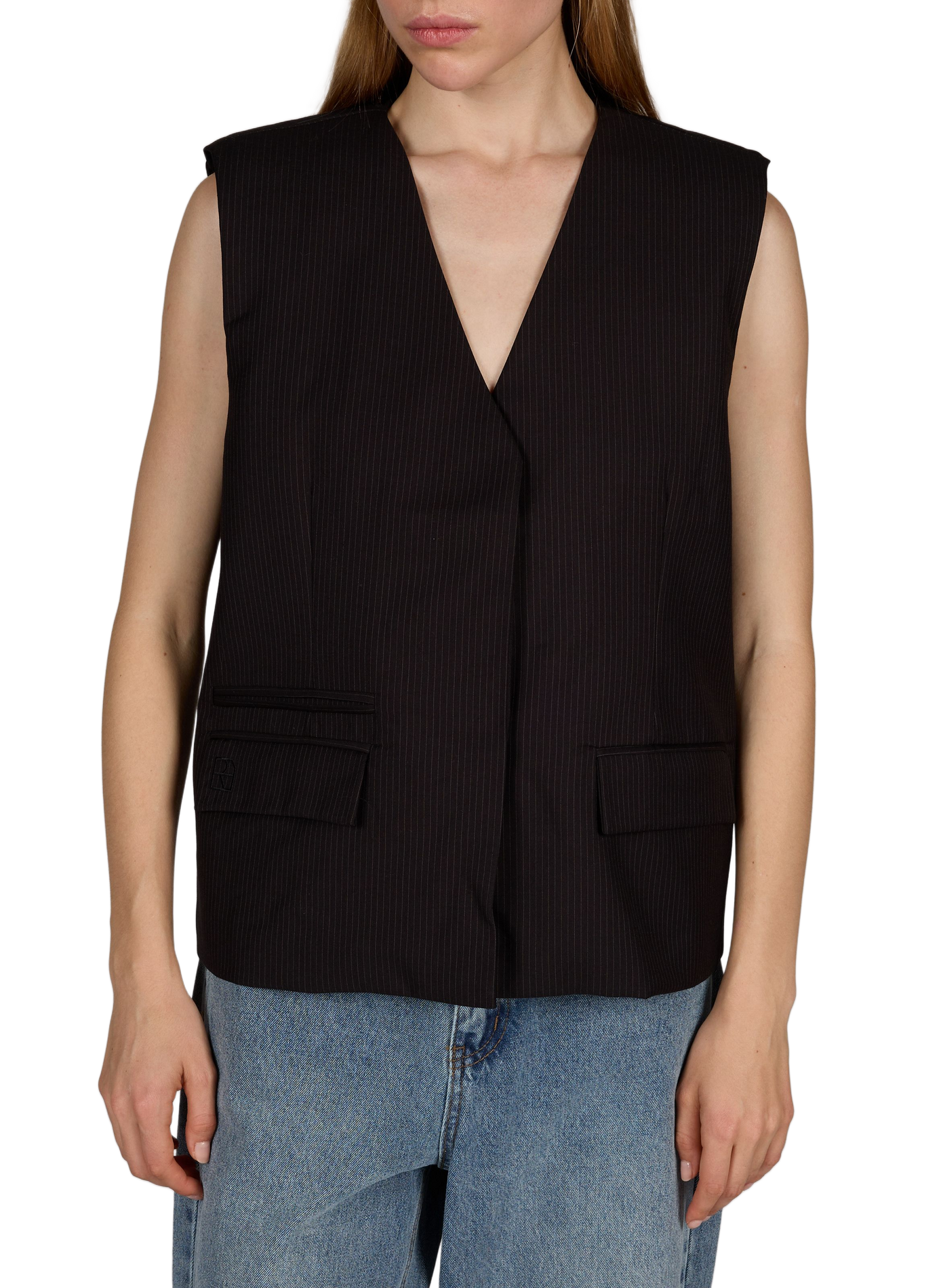 Oversized striped ROUSAGA cardigan ROUGE EDIT Black