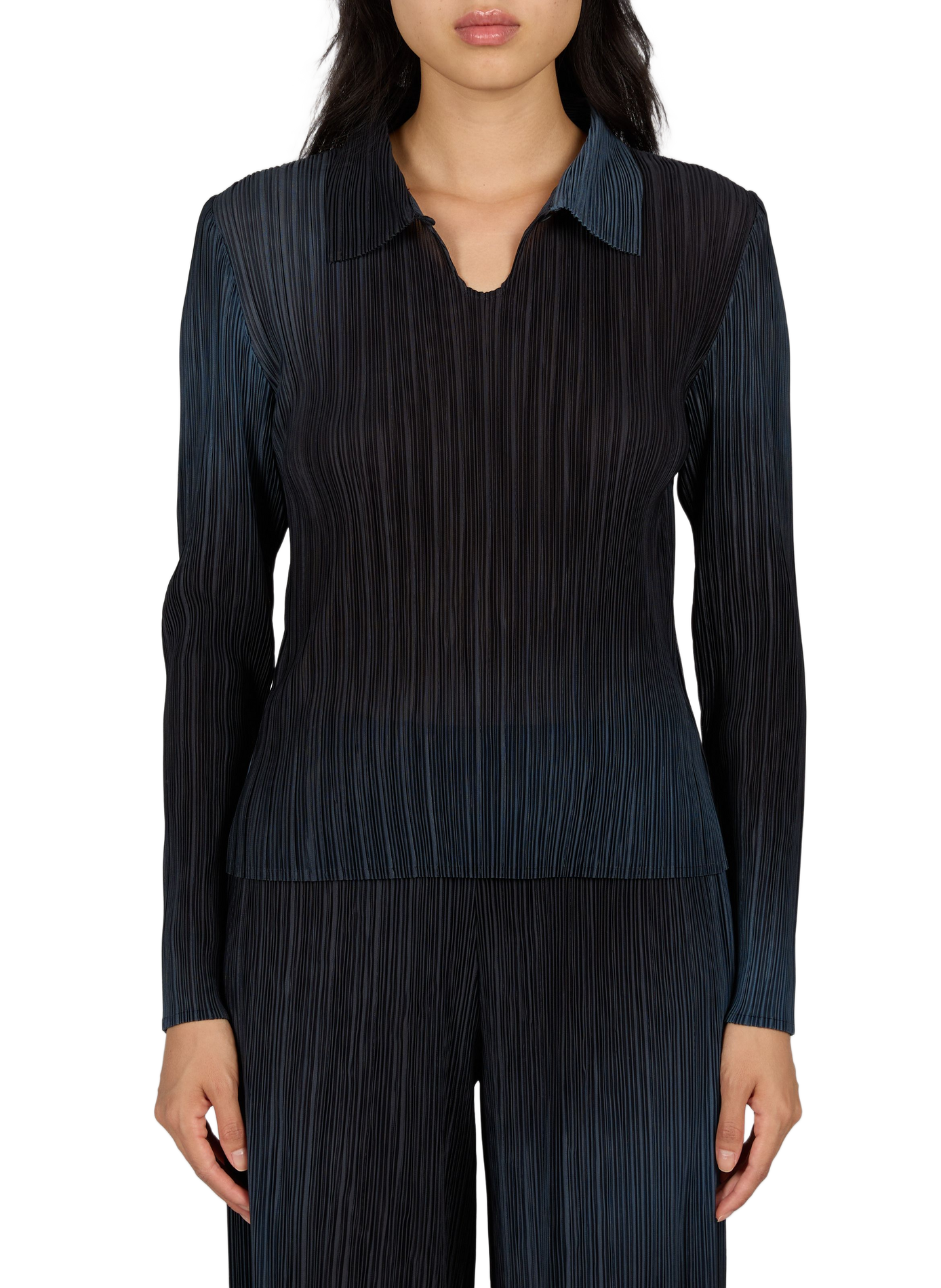 Agostina Whisper Pleated Top THINKING MU Blue