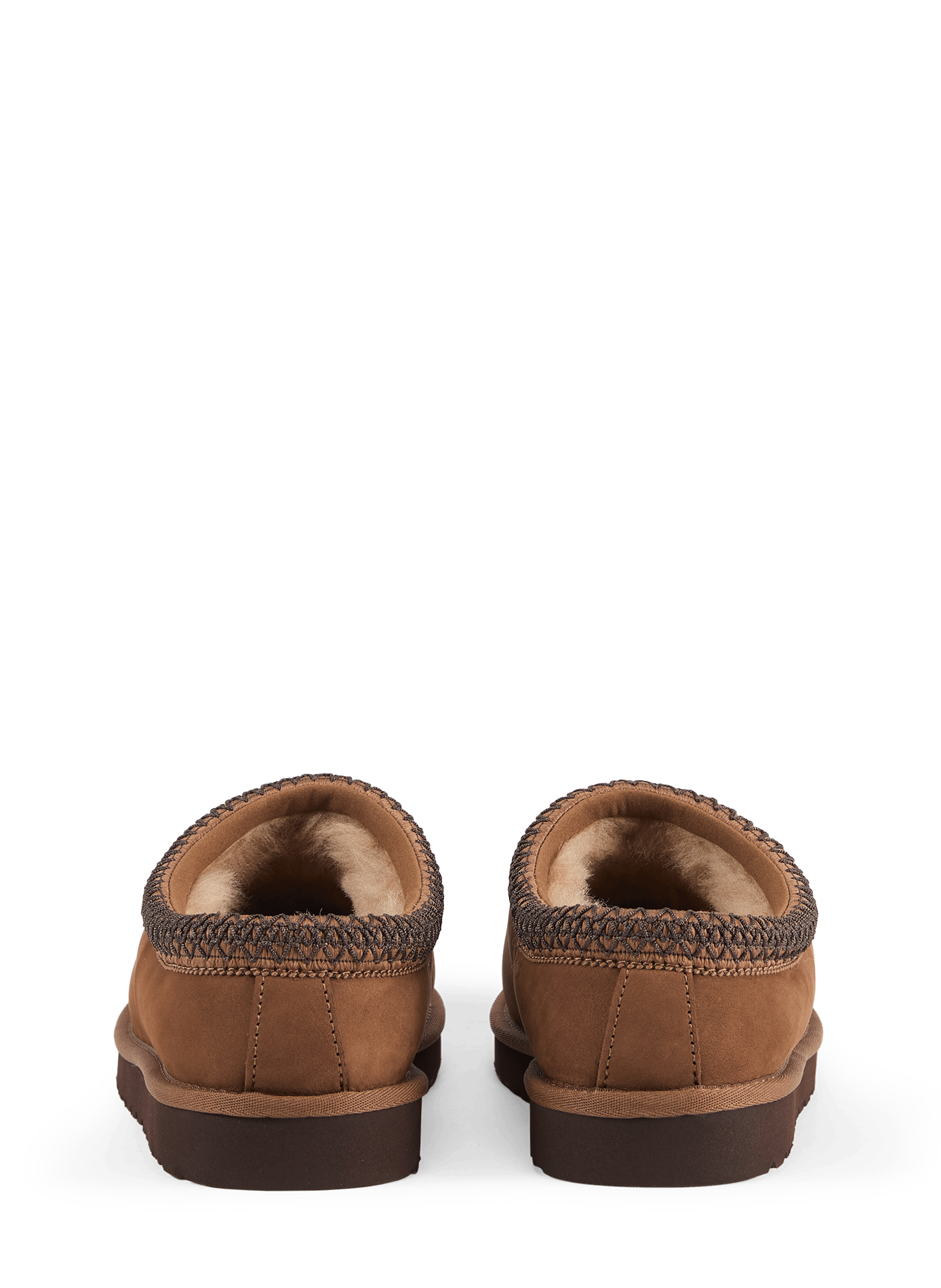 Hausschuhe aus Leder-Mix UGG Braun