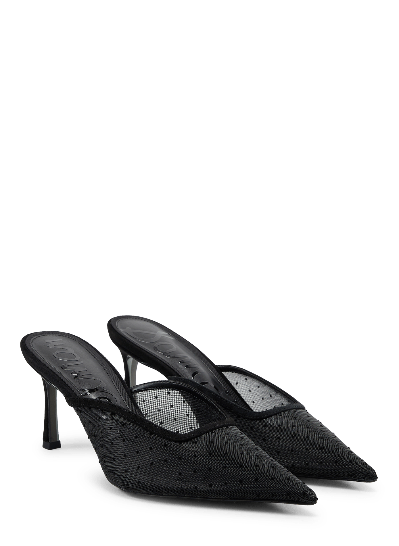 Margaux Mesh heeled mules in mesh SAM EDELMAN Black