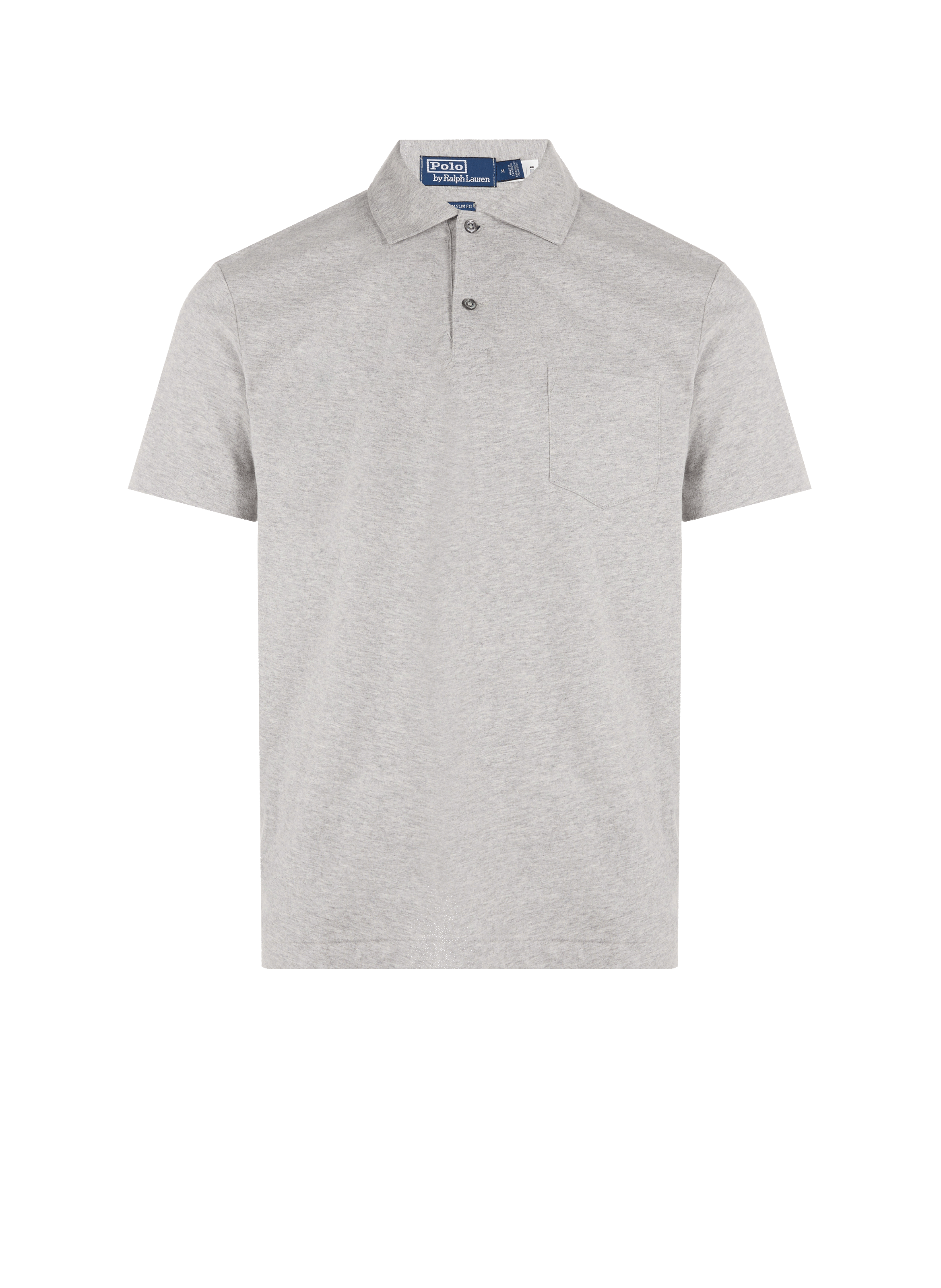 Polo droit en maille piqué de coton