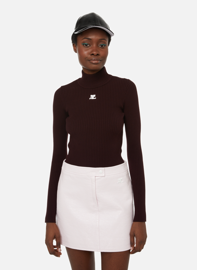 Reedition roll-neck wool jumper COURRÈGES