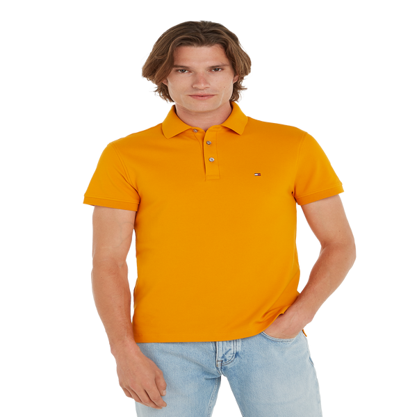 Tommy Hilfiger Iconic 1985 Cotton Piqué Polo Shirt In Orange